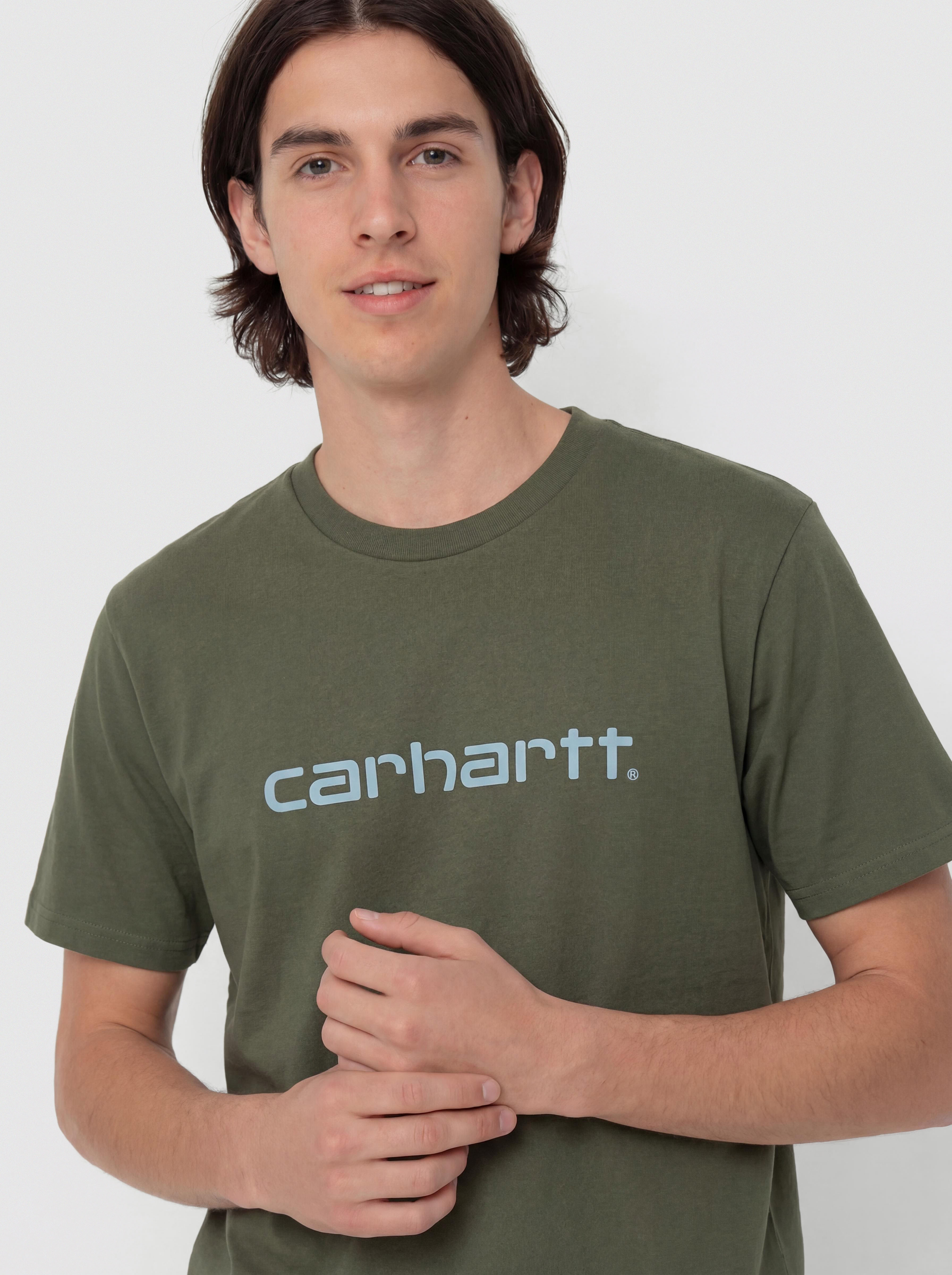 T-shirt Carhartt WIP Script (leaf/tourmaline)