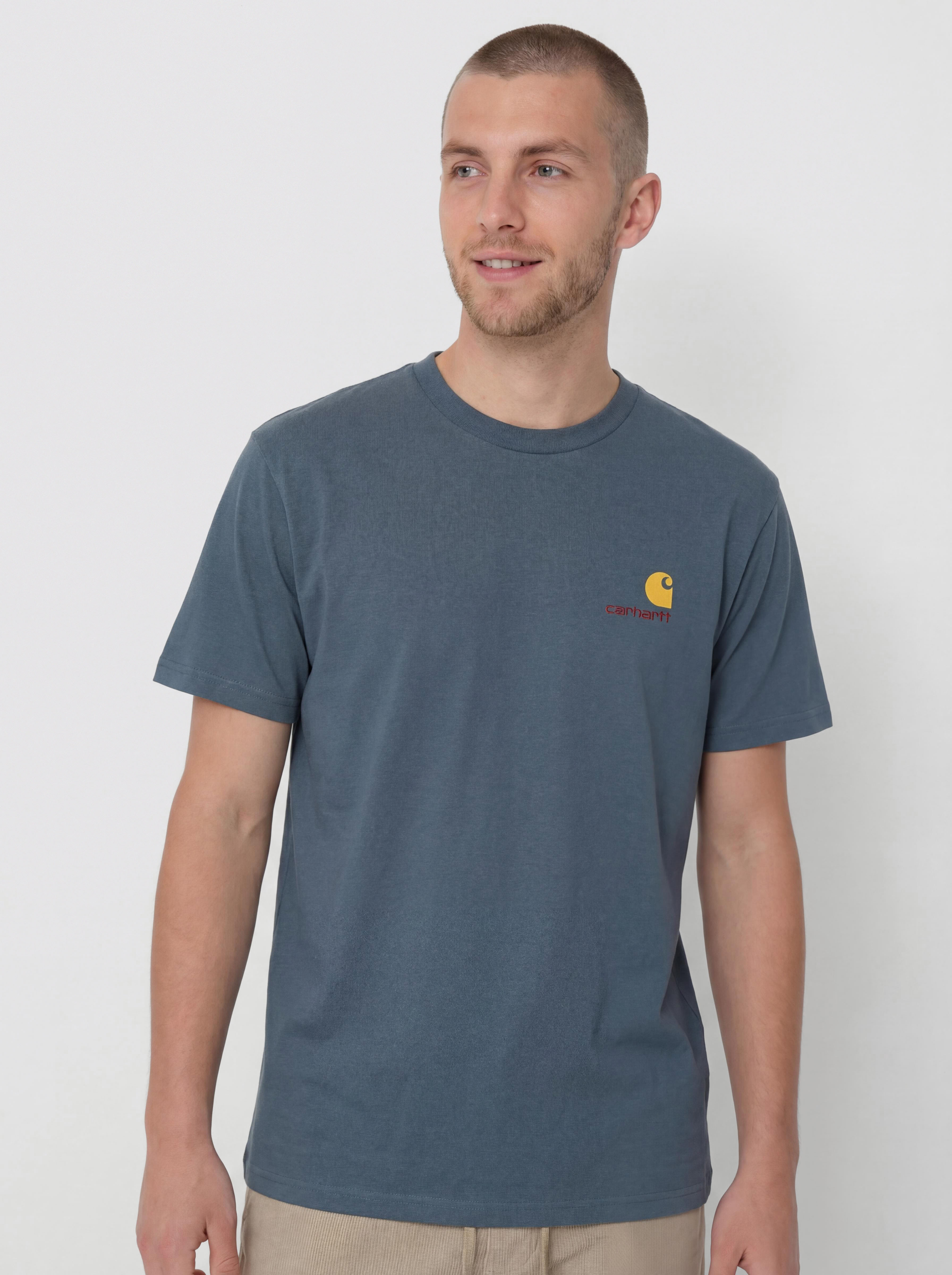 T-shirt Carhartt WIP American Script (office blue)