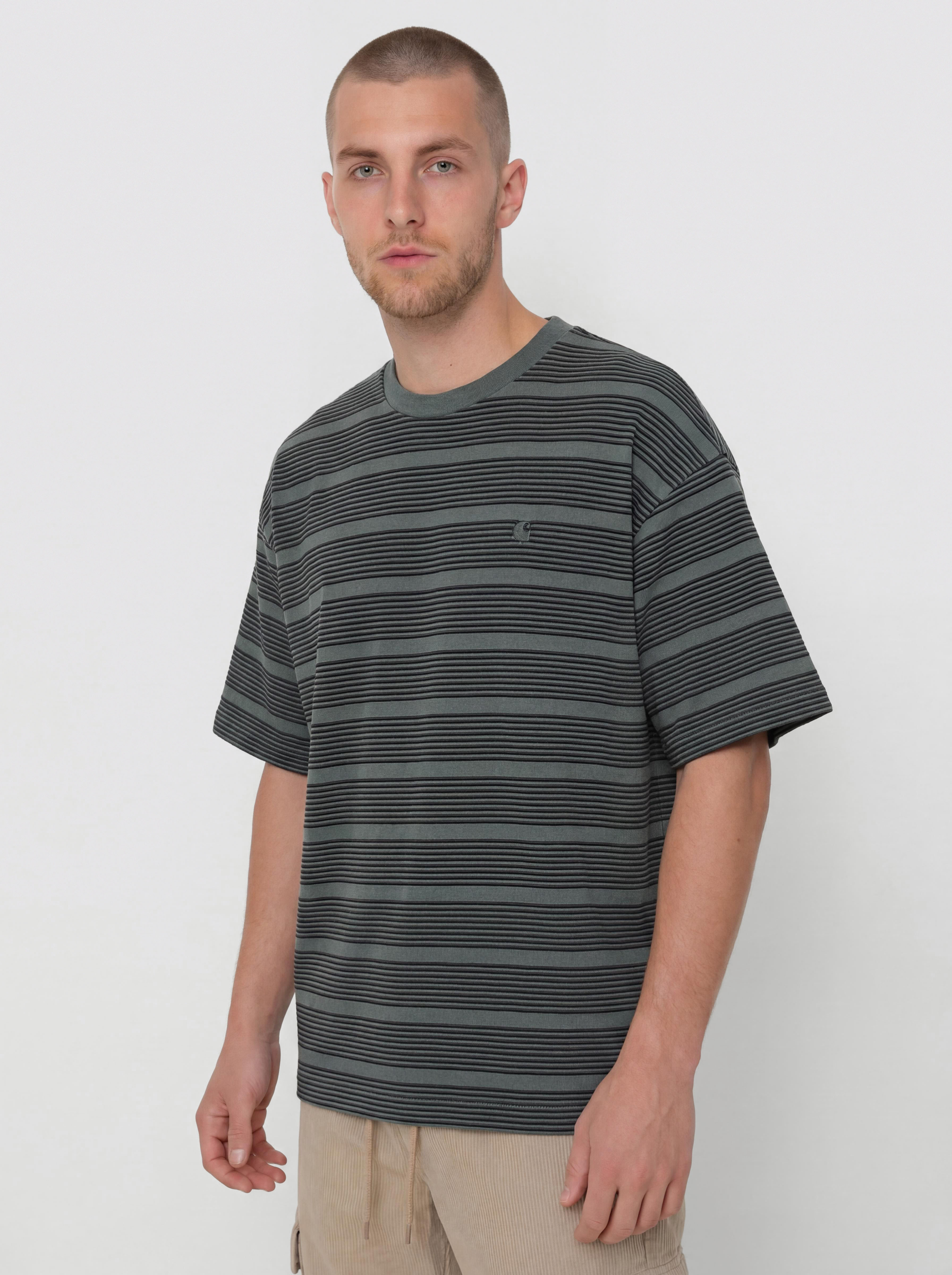 T-shirt Carhartt WIP Hanson (hanson stripe/kale green)
