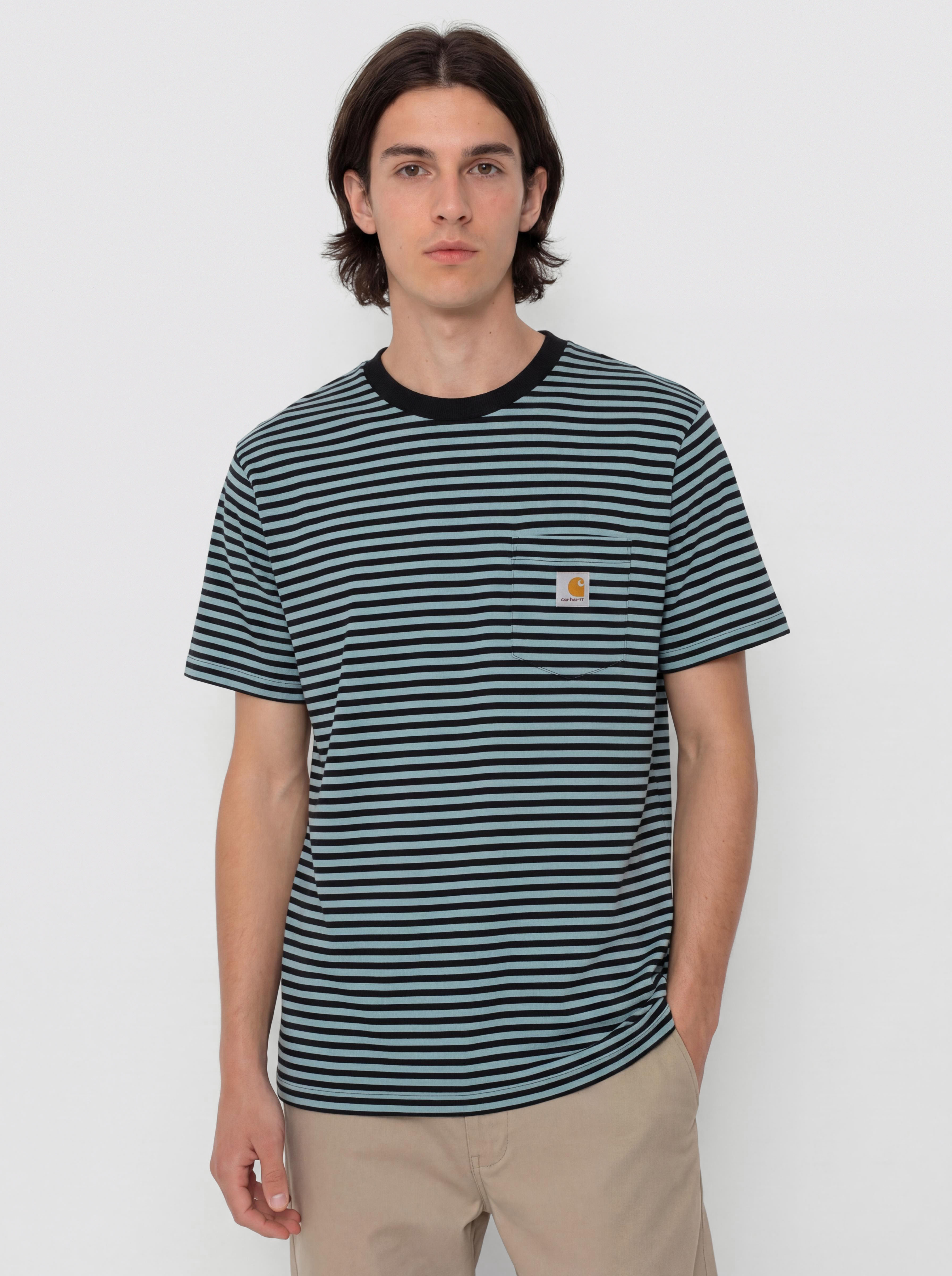 T-shirt Carhartt WIP Verner Pocket (verner stripe/black/citadel)