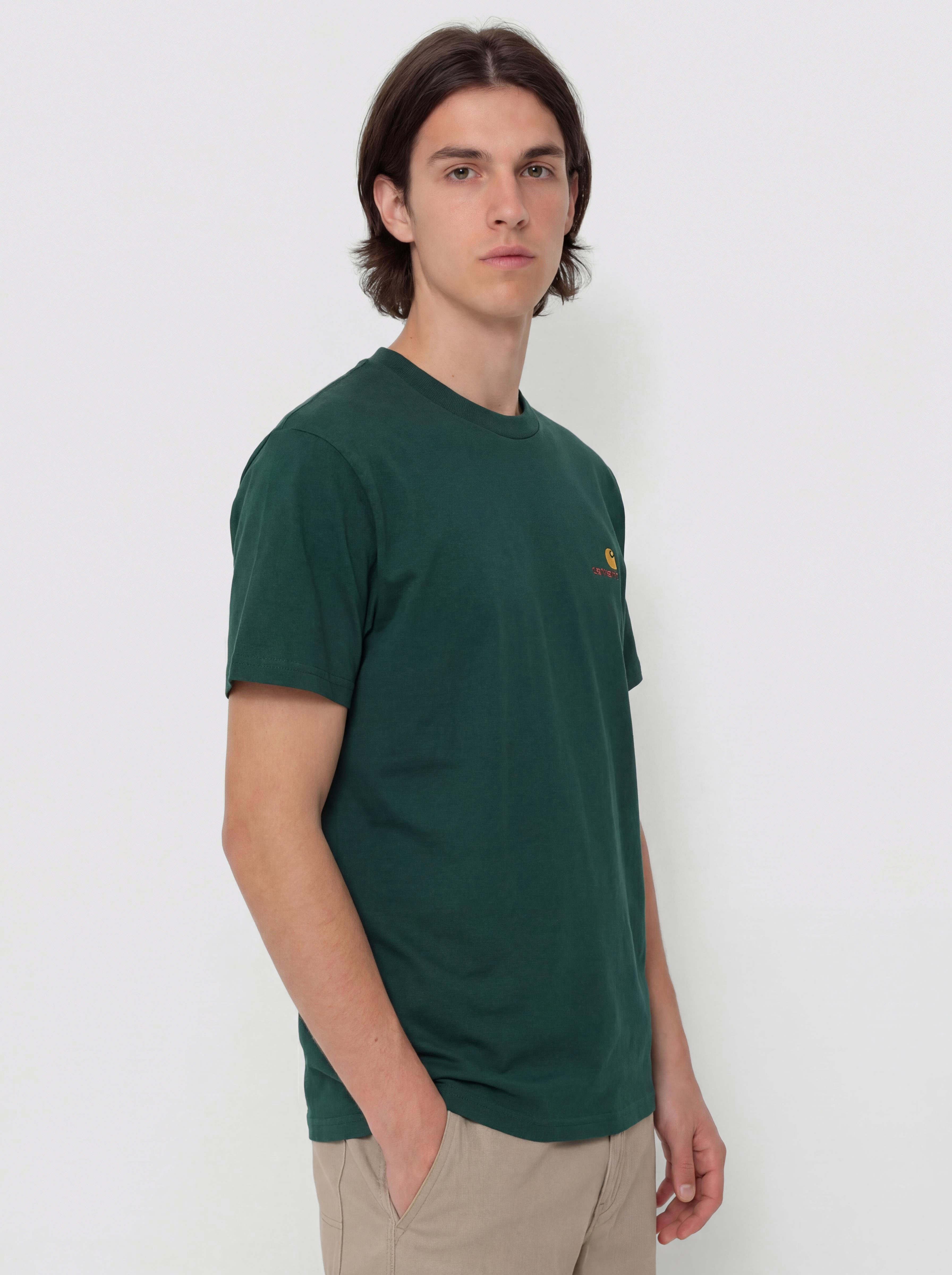 T-shirt Carhartt WIP American Script (dark fir)