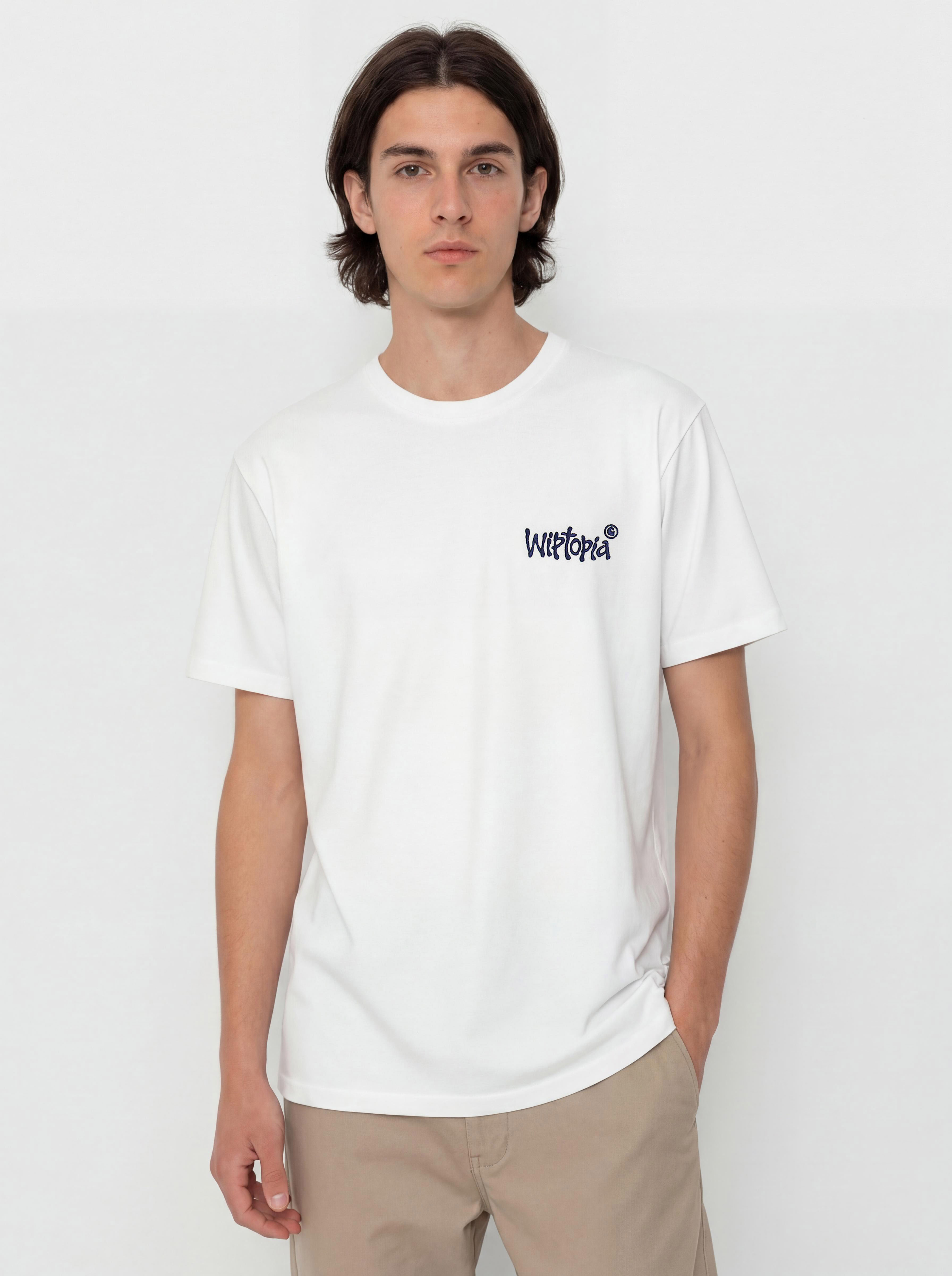 T-shirt Carhartt WIP Wiptopia Script (white/blue)