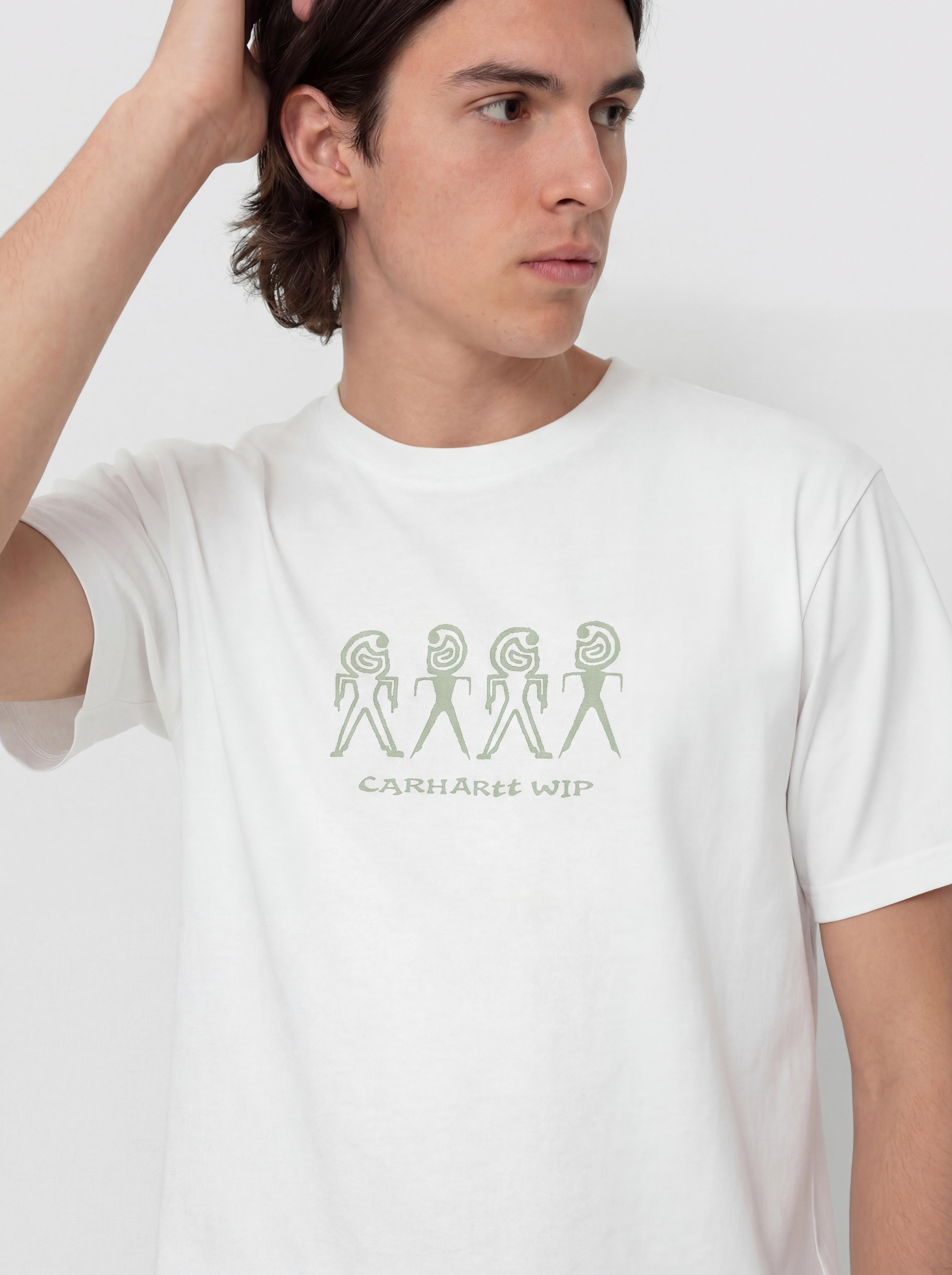 T-shirt Carhartt WIP Terrestrial (white/pale olive/pigment garment dyed)