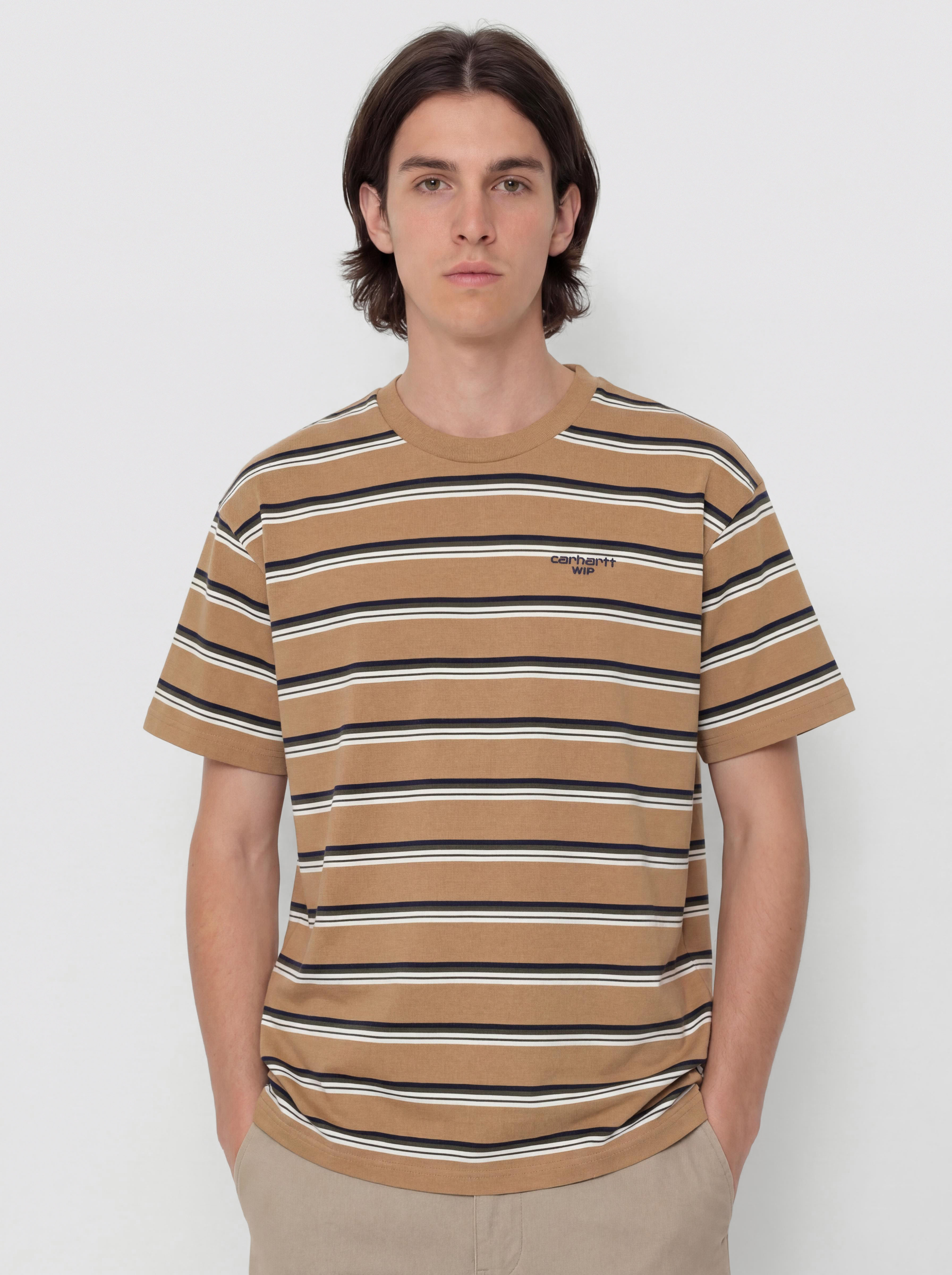 T-shirt Carhartt WIP Holm (holm stripe/peanut)