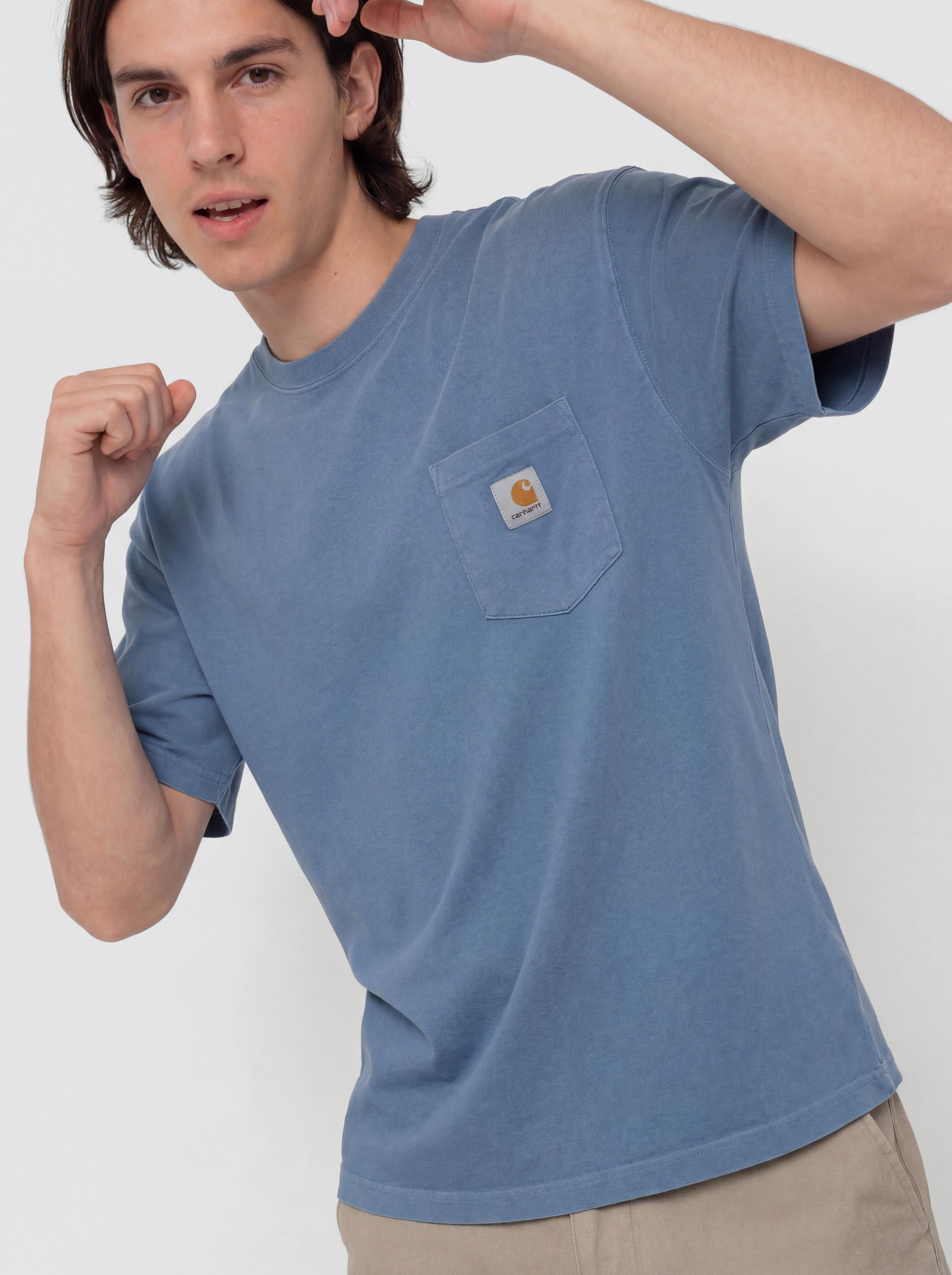 T-shirt Carhartt WIP Hudson Pocket (sorrent/chalk wash)