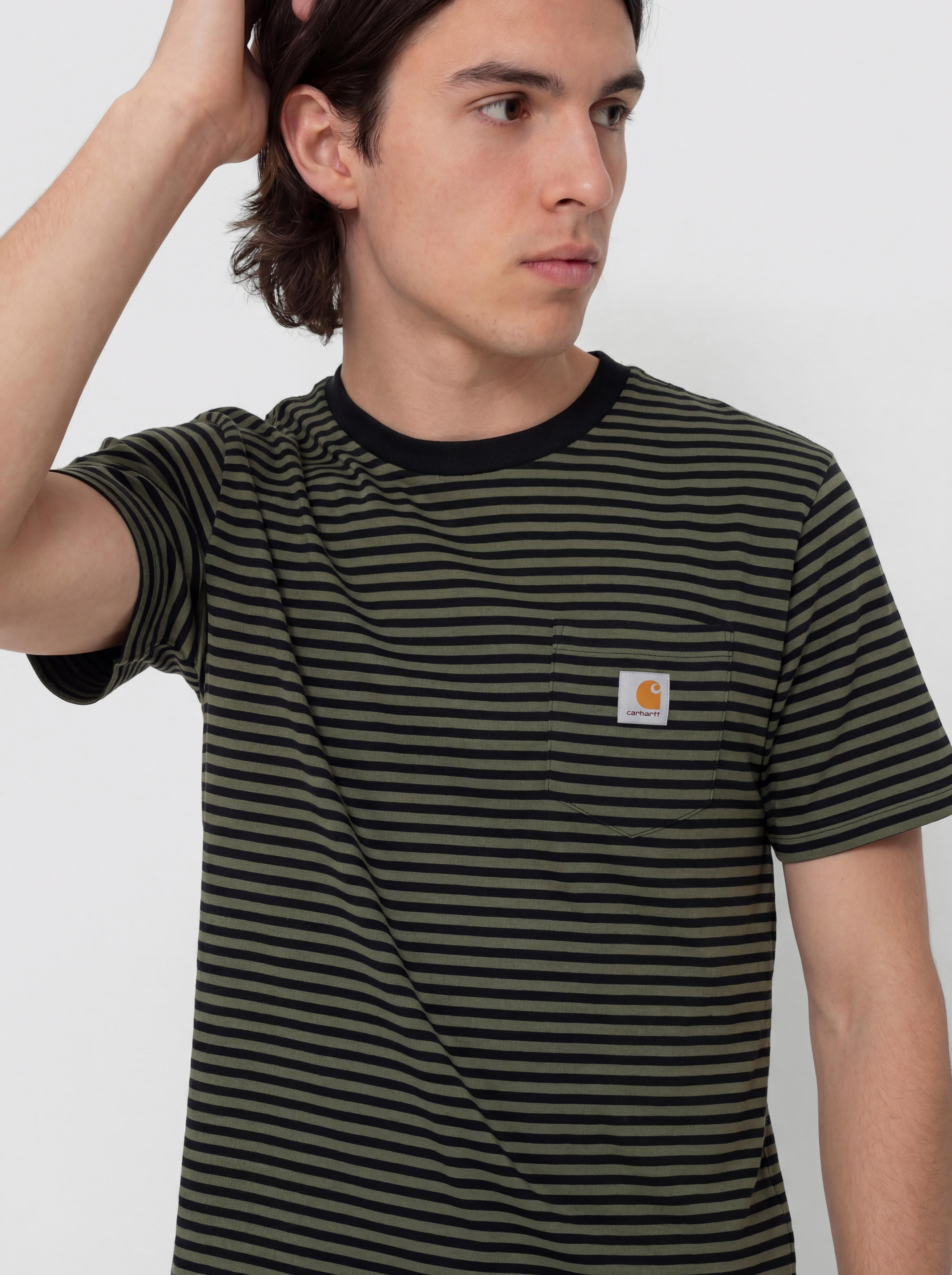T-shirt Carhartt WIP Verner Pocket (verner stripe/black/opuntia)