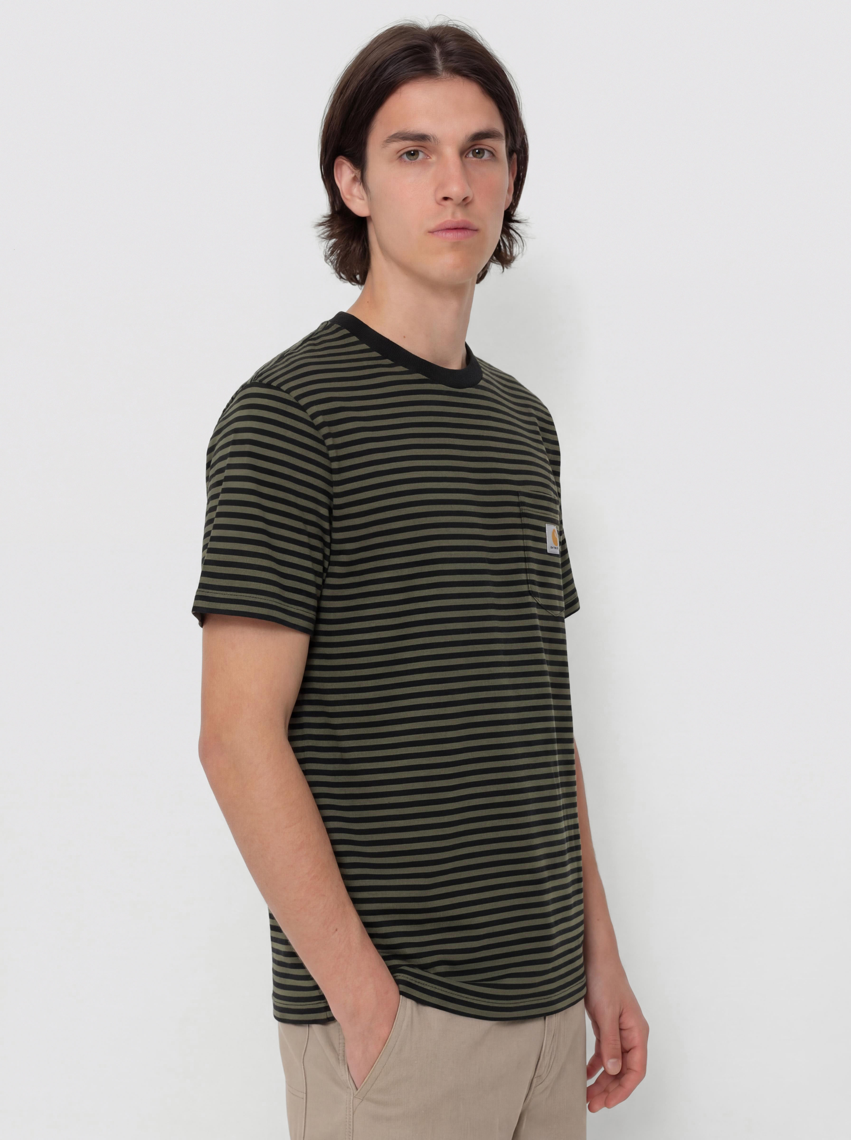 T-shirt Carhartt WIP Verner Pocket (verner stripe/black/opuntia)