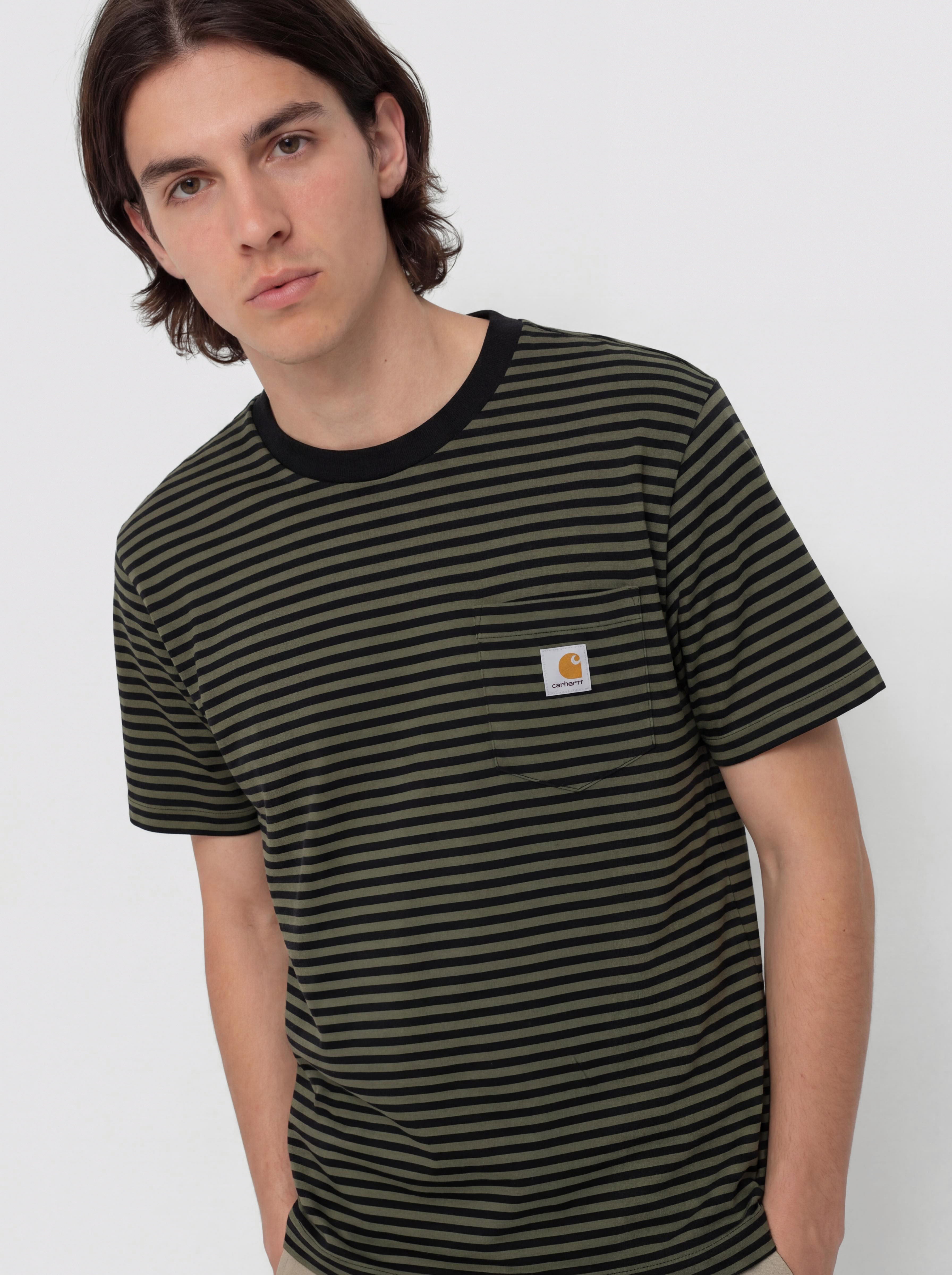 T-shirt Carhartt WIP Verner Pocket (verner stripe/black/opuntia)