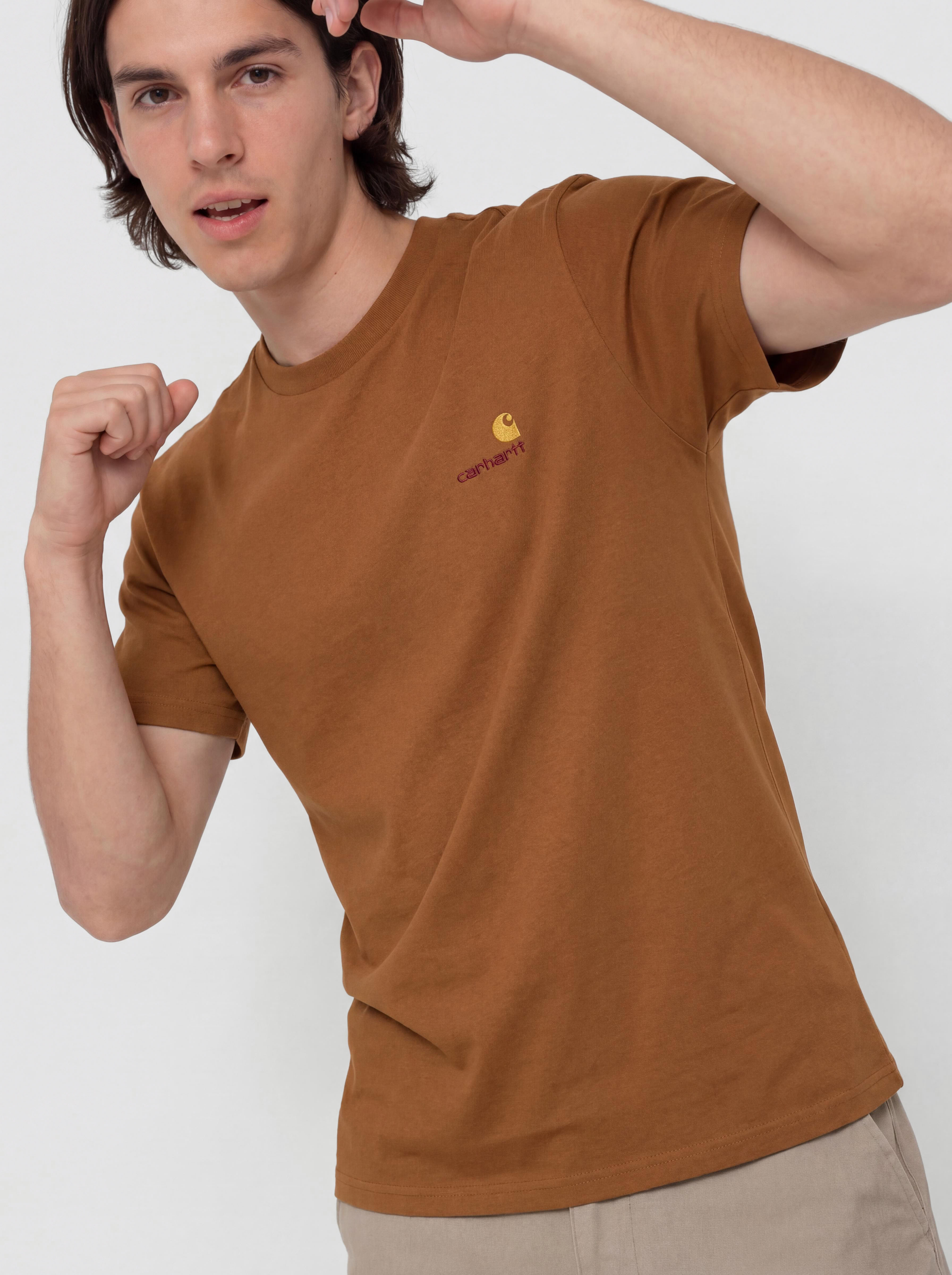 T-shirt Carhartt WIP American Script (hamilton brown)