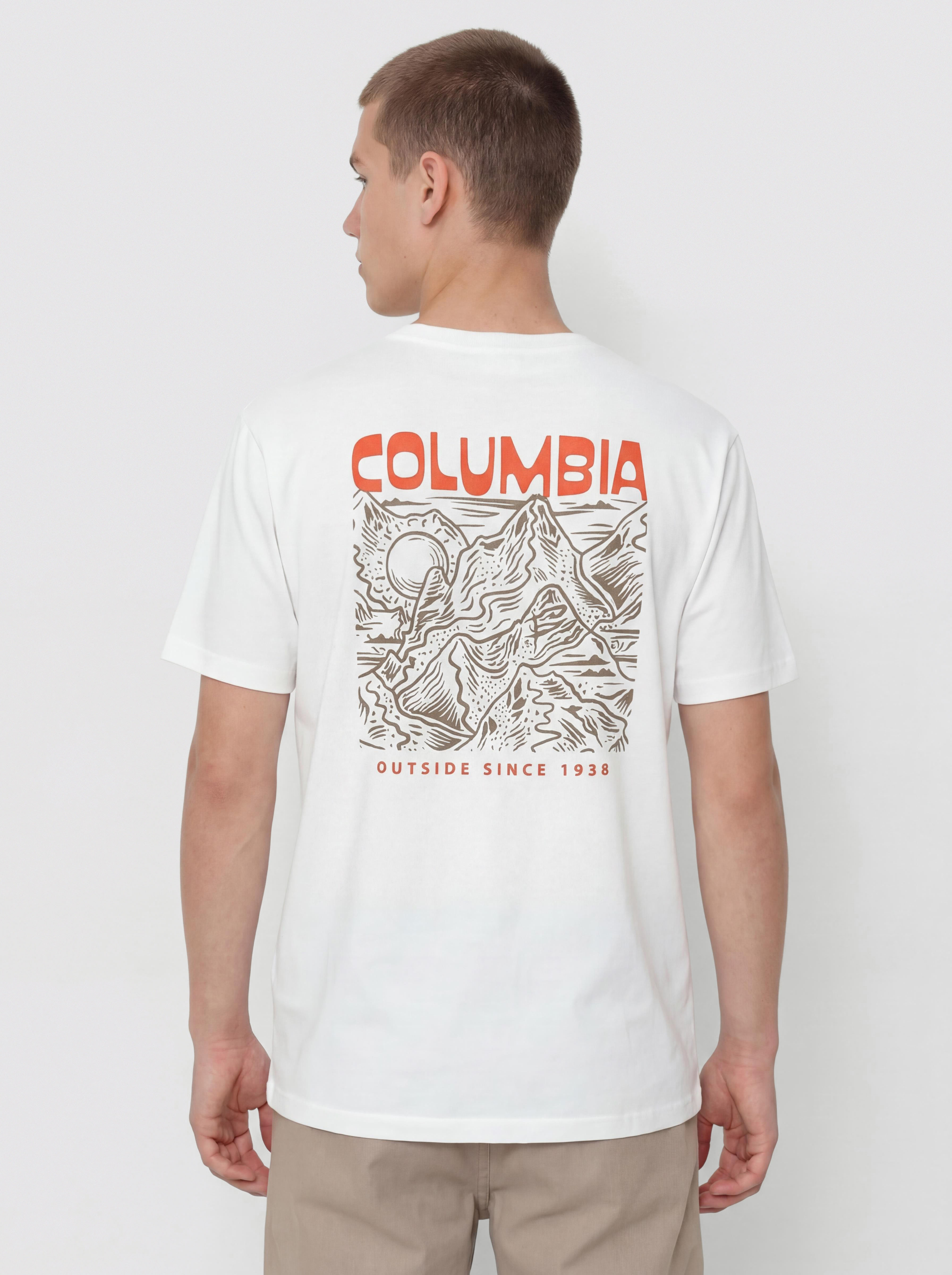 T-shirt Columbia Rolling Bend Oversized (white/mountainview)