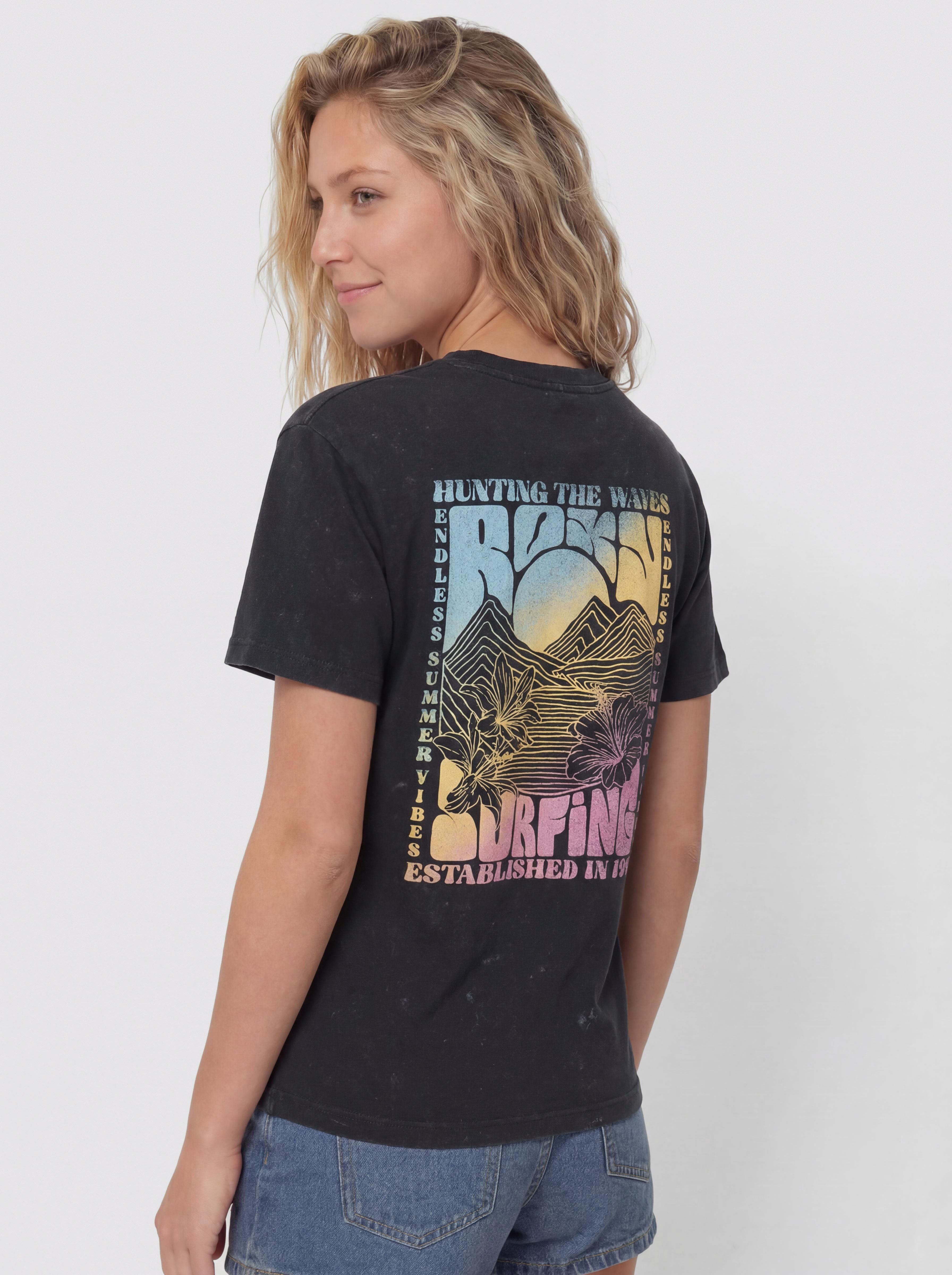 T-shirt Roxy Sunnyoversize Optic Wash Wmn (anthracite)