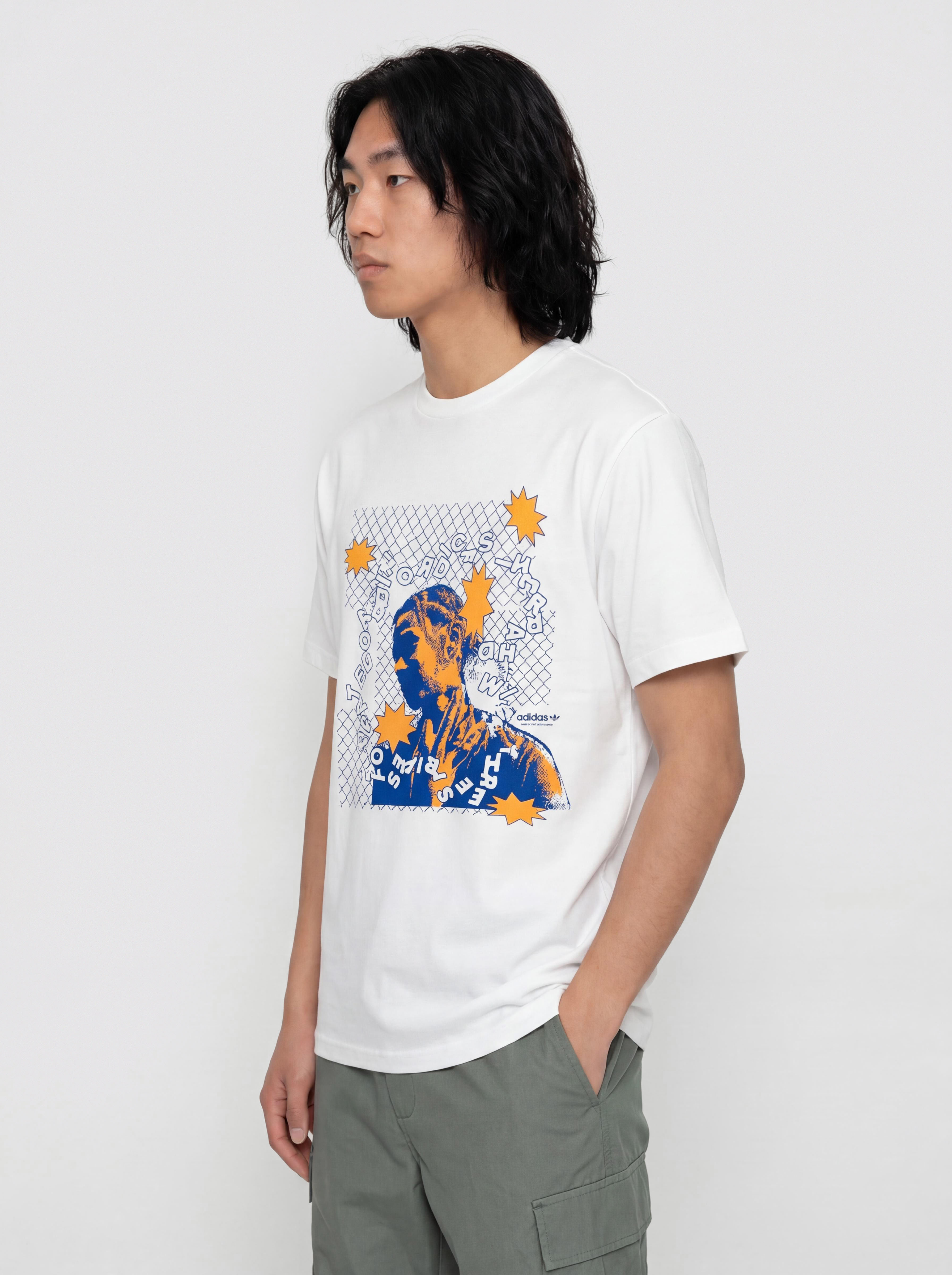 T-shirt adidas Dre (white/royblu/hazora)