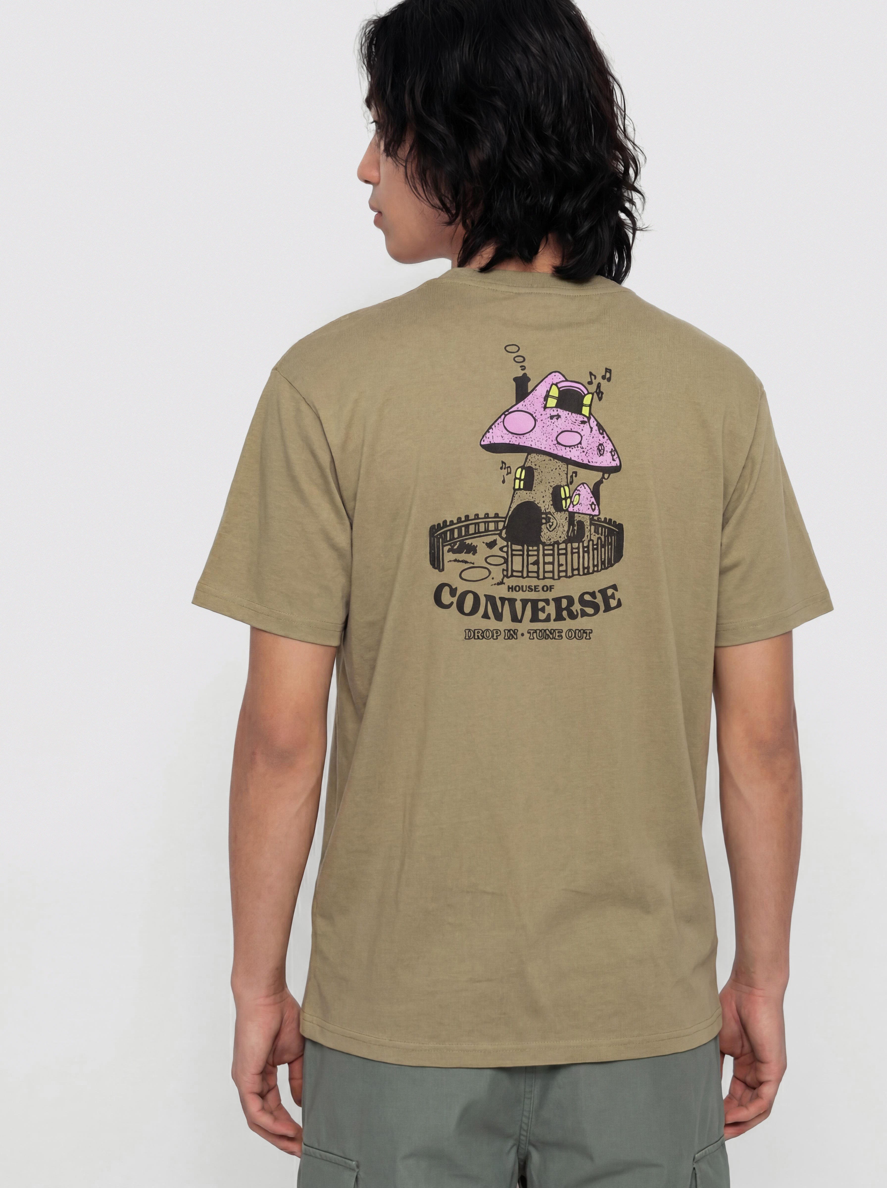 T-shirt Converse Mushroom House (olive/white)