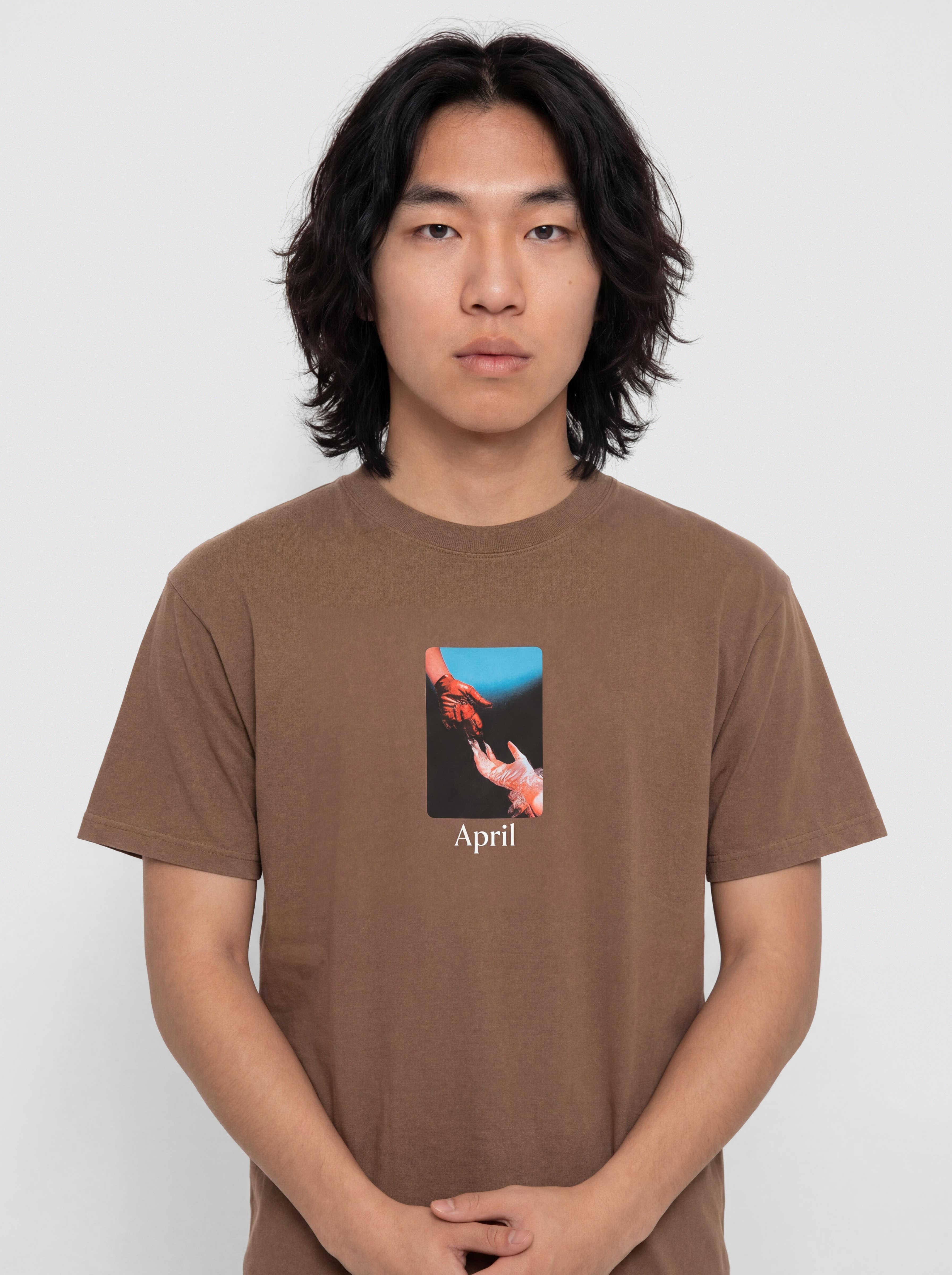 T-shirt April Skateboards Material (washed brown)