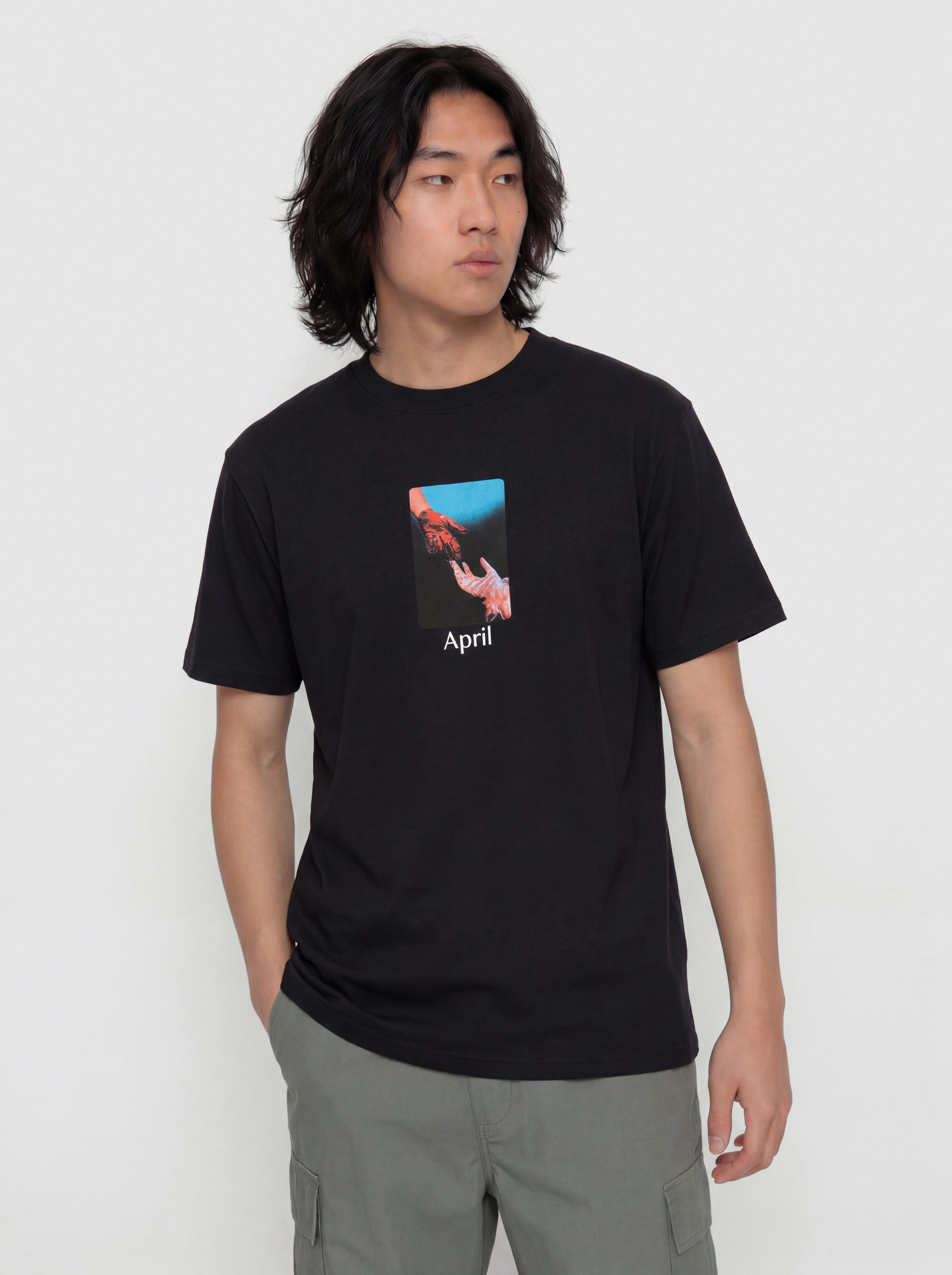 T-shirt April Skateboards Material (black)