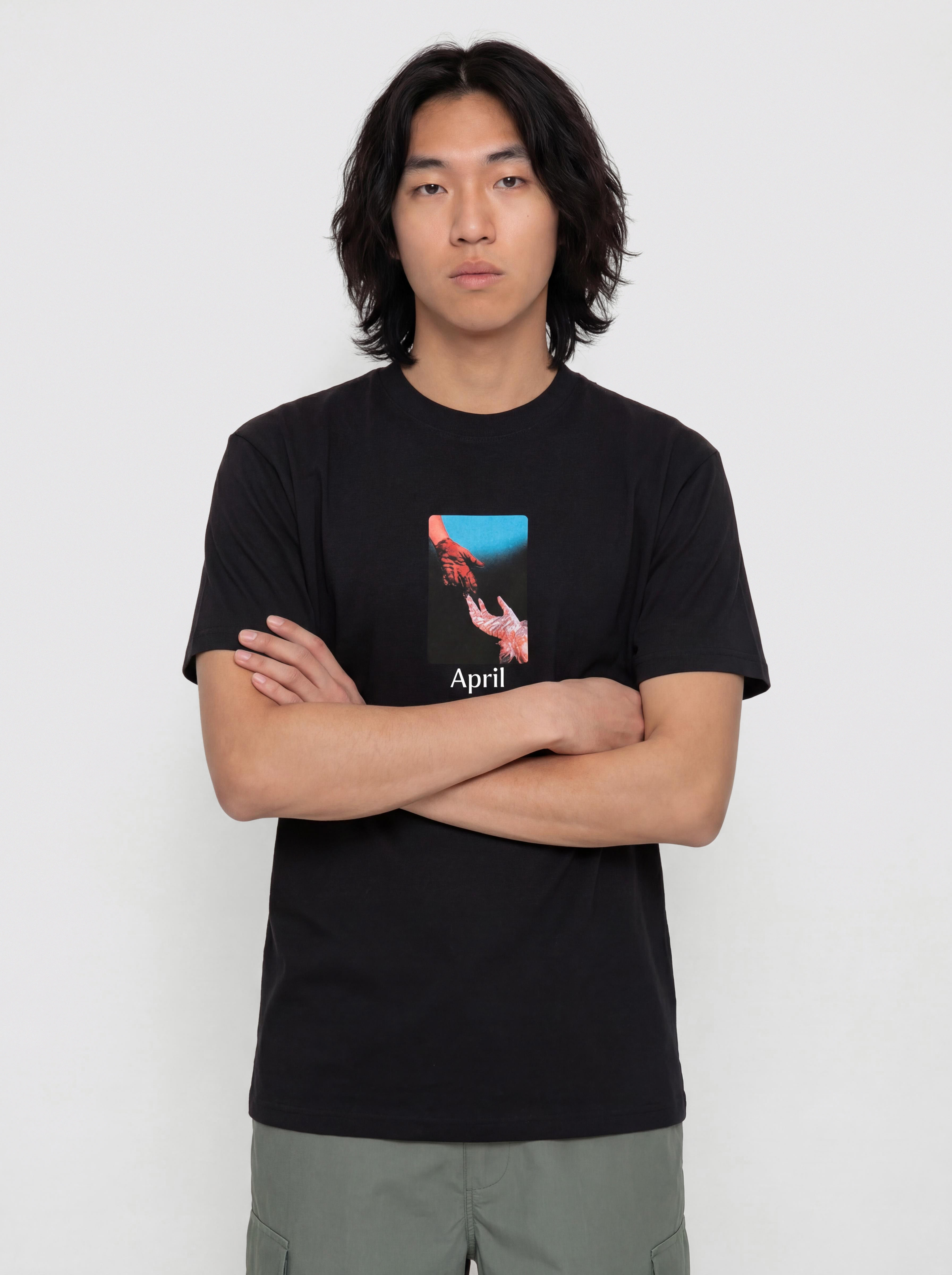 T-shirt April Skateboards Material (black)