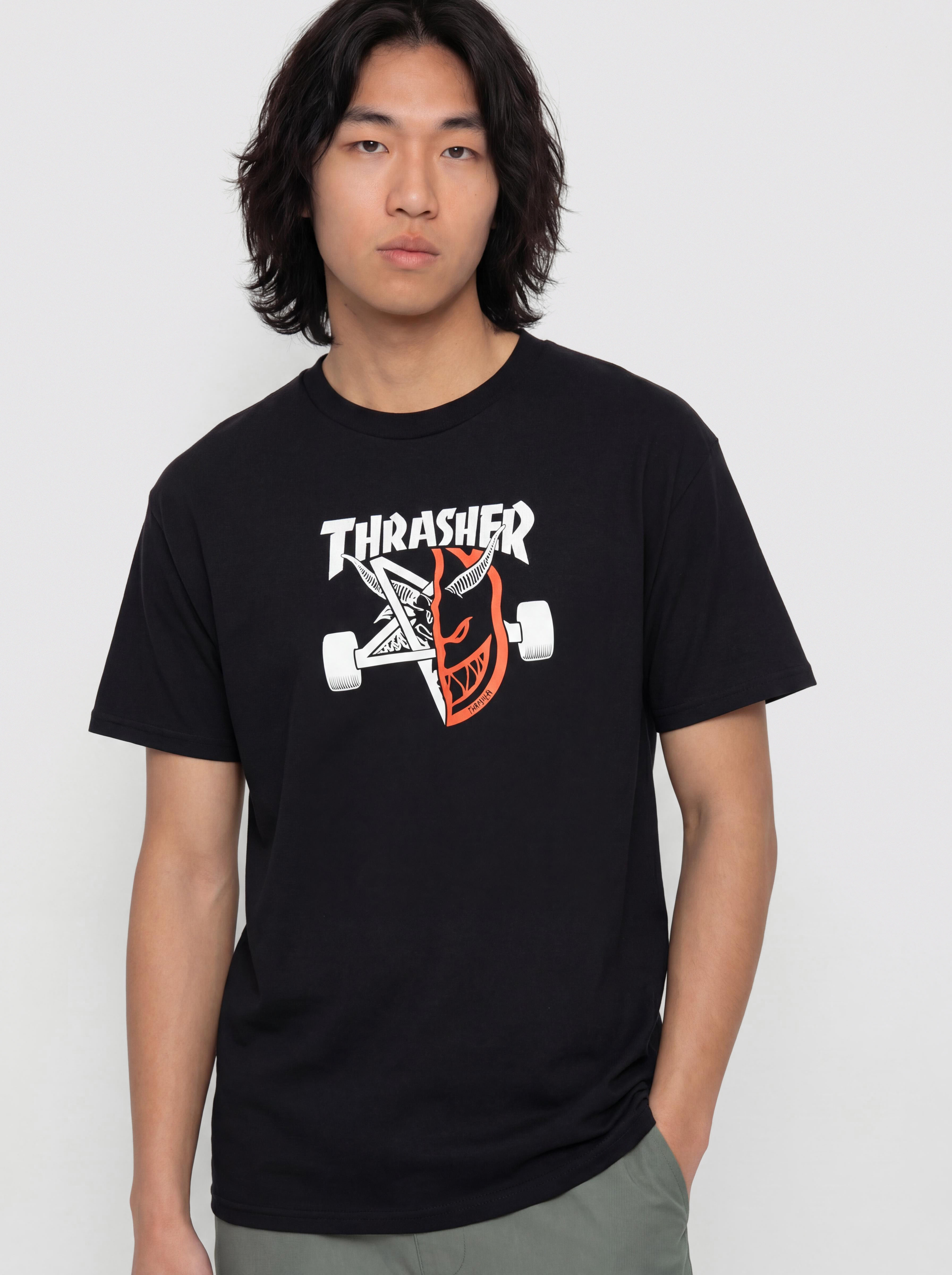 T-shirt Thrasher x Spitfire Thrash & Burn (black)