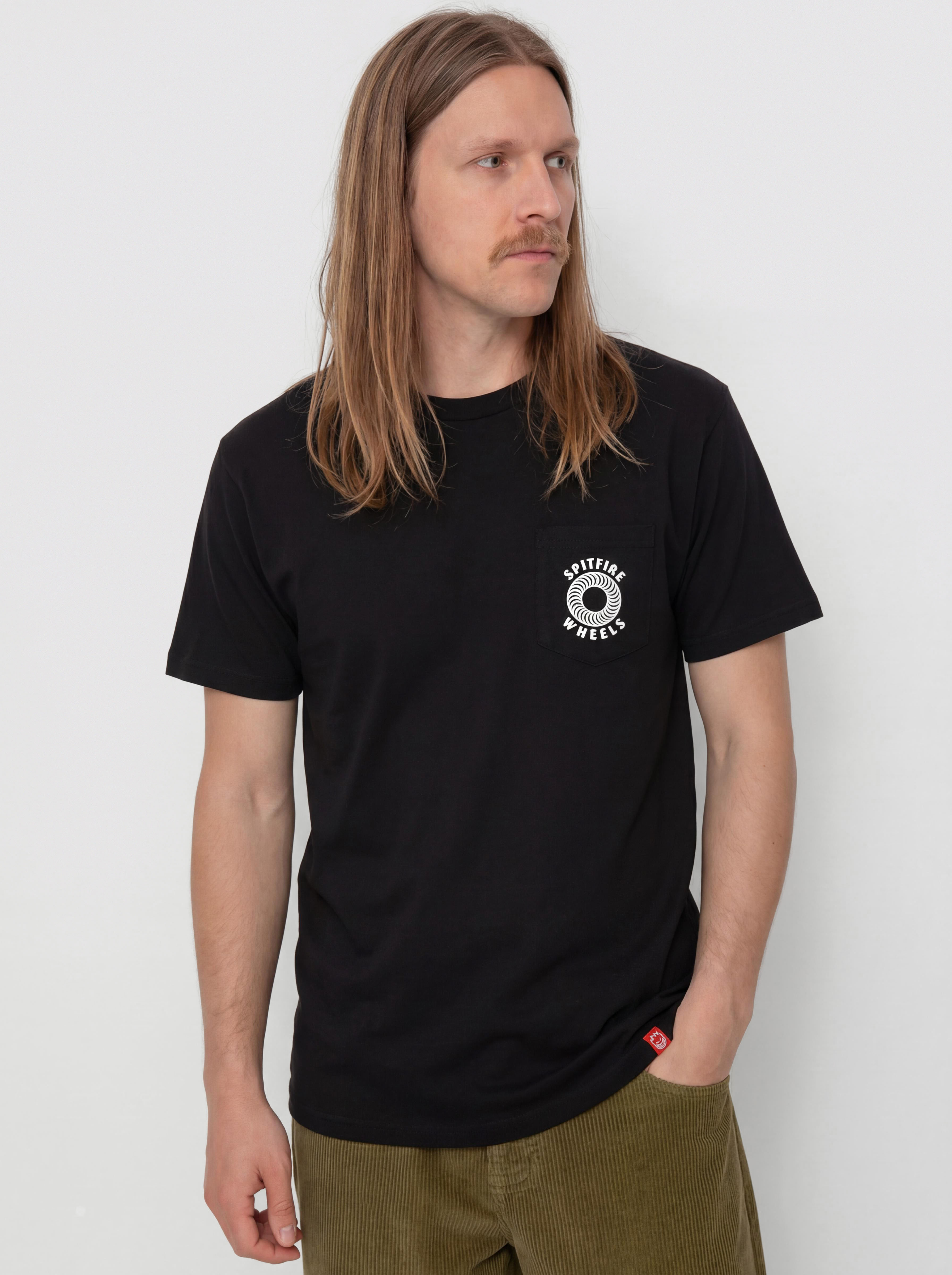T-shirt Spitfire Pkt Hlw Cls (black/white)