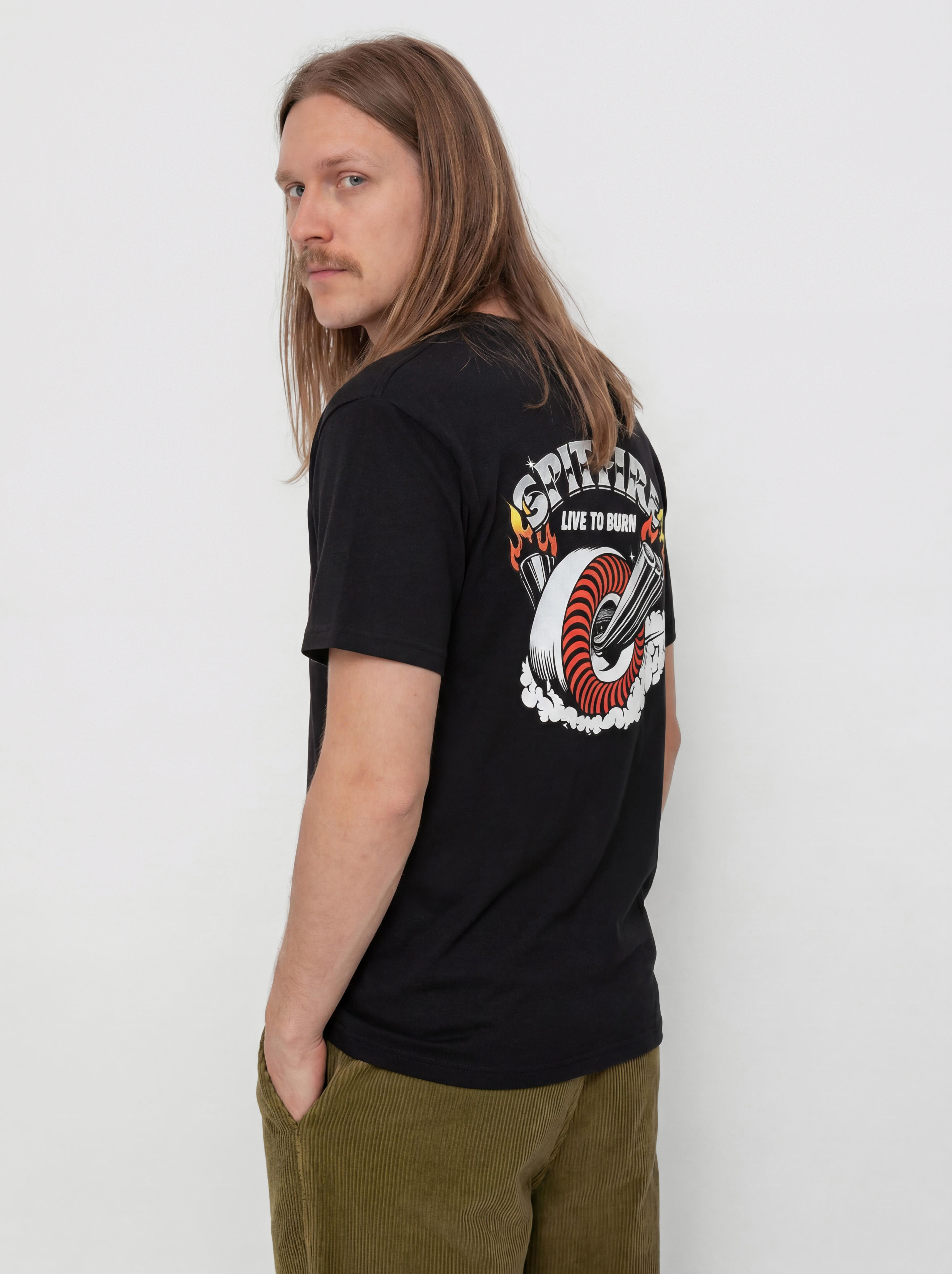 T-shirt Spitfire Burnout (black w/multi color prints)