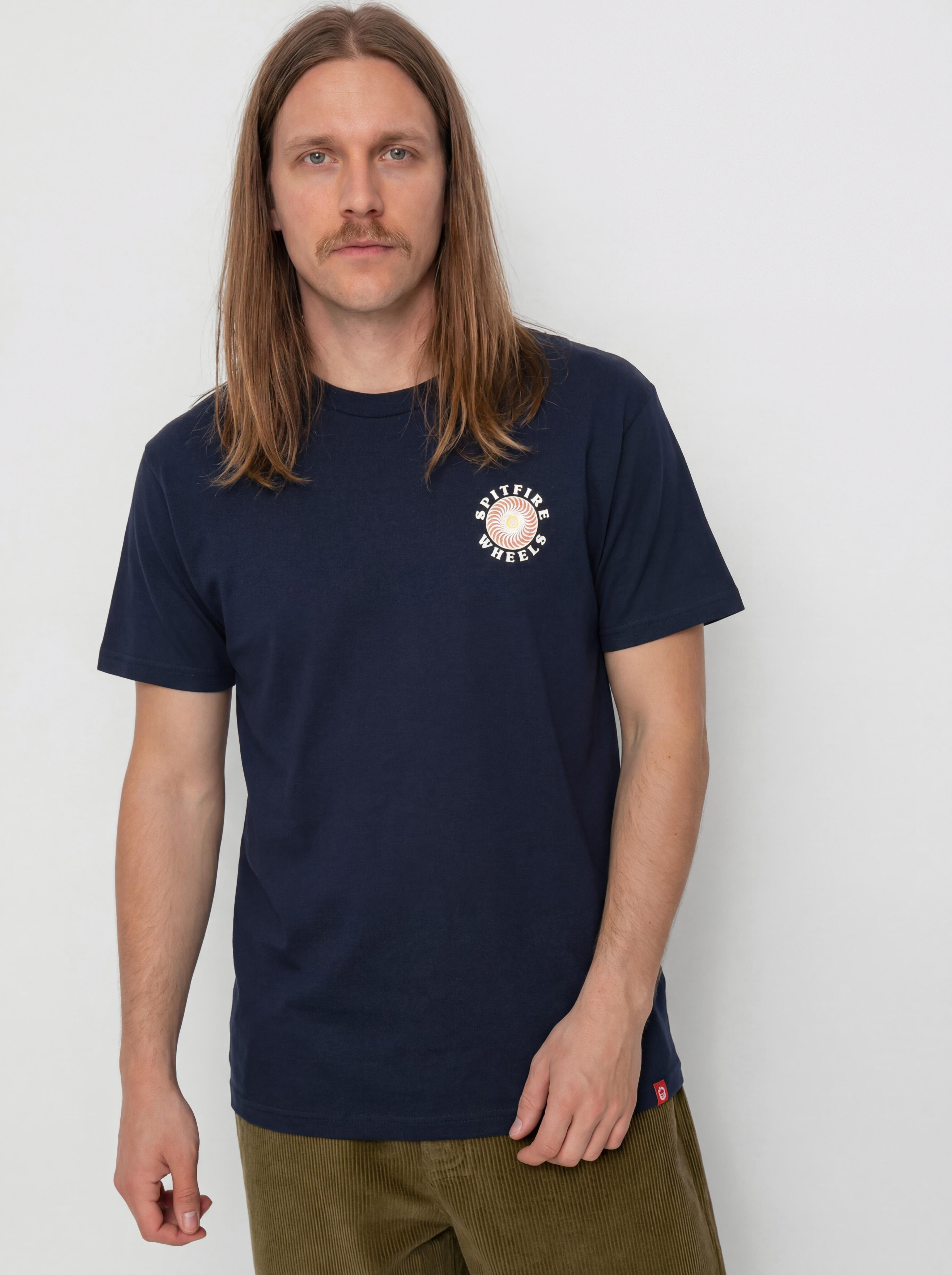 T-shirt Spitfire Og Classic Fill (true navy/white red yellow & blue prints)