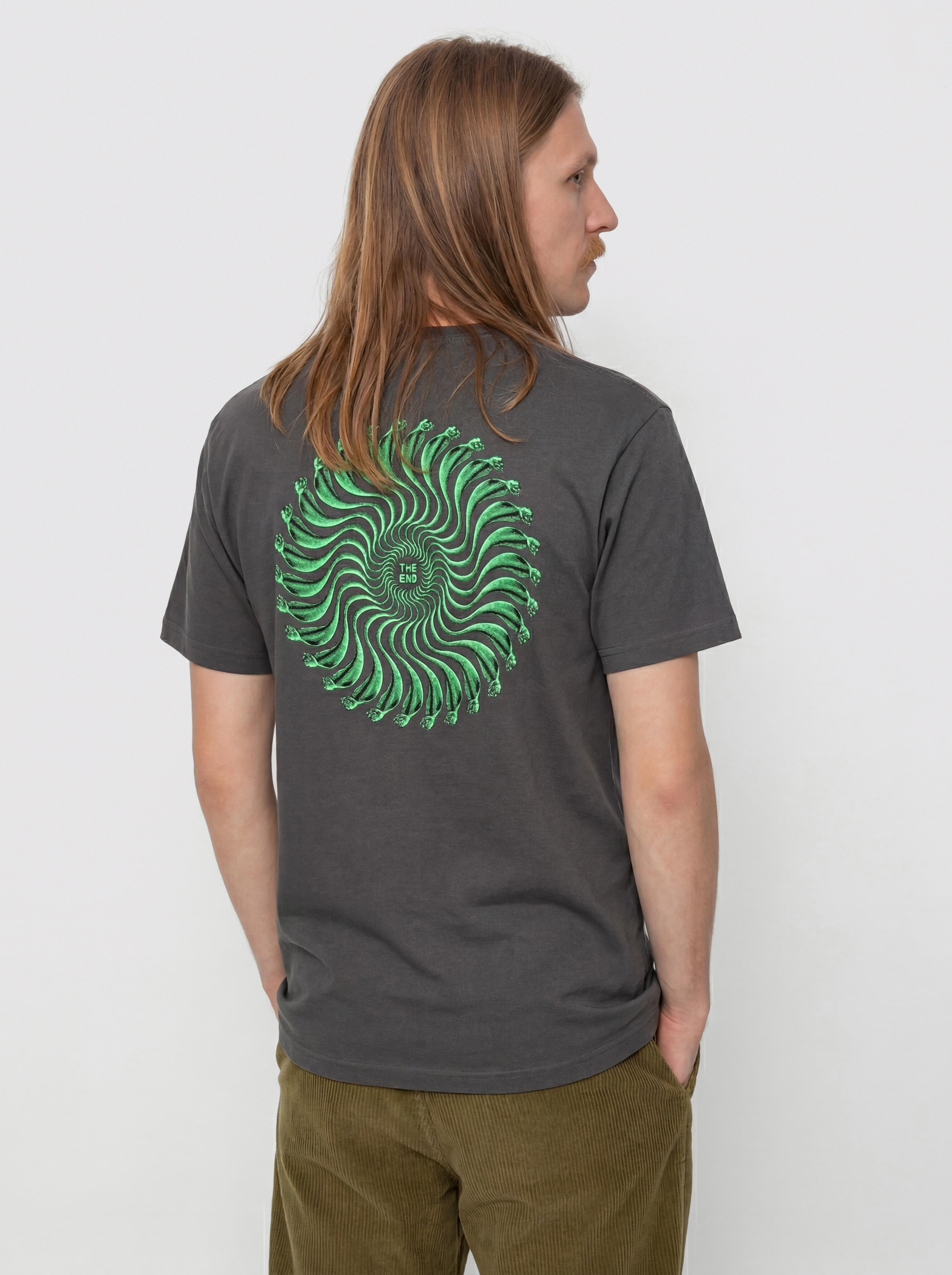 T-shirt Spitfire Snake Classic (charcoal solid w/green&black print)