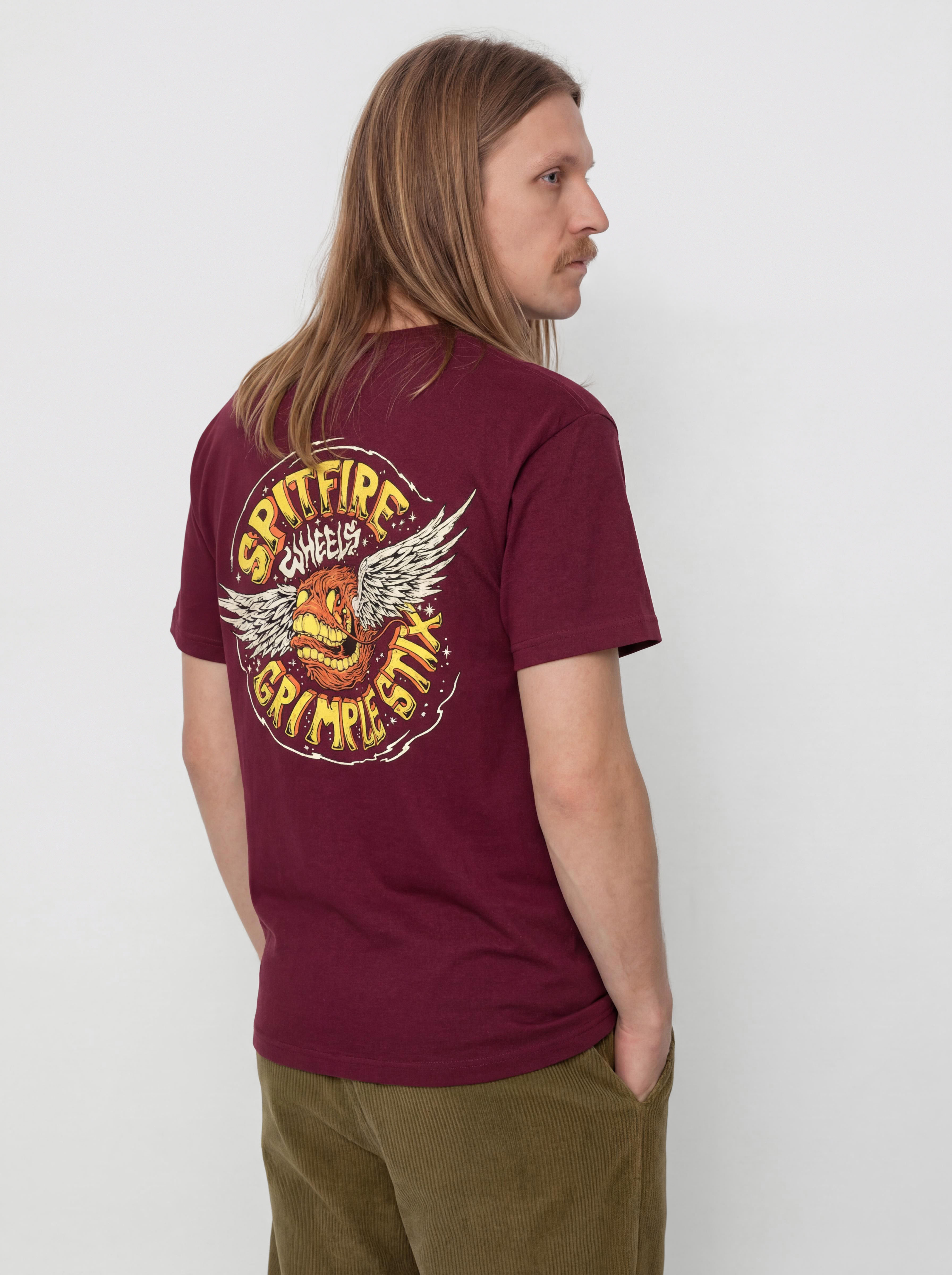 T-shirt Spitfire Flying Grimple (burgundy)