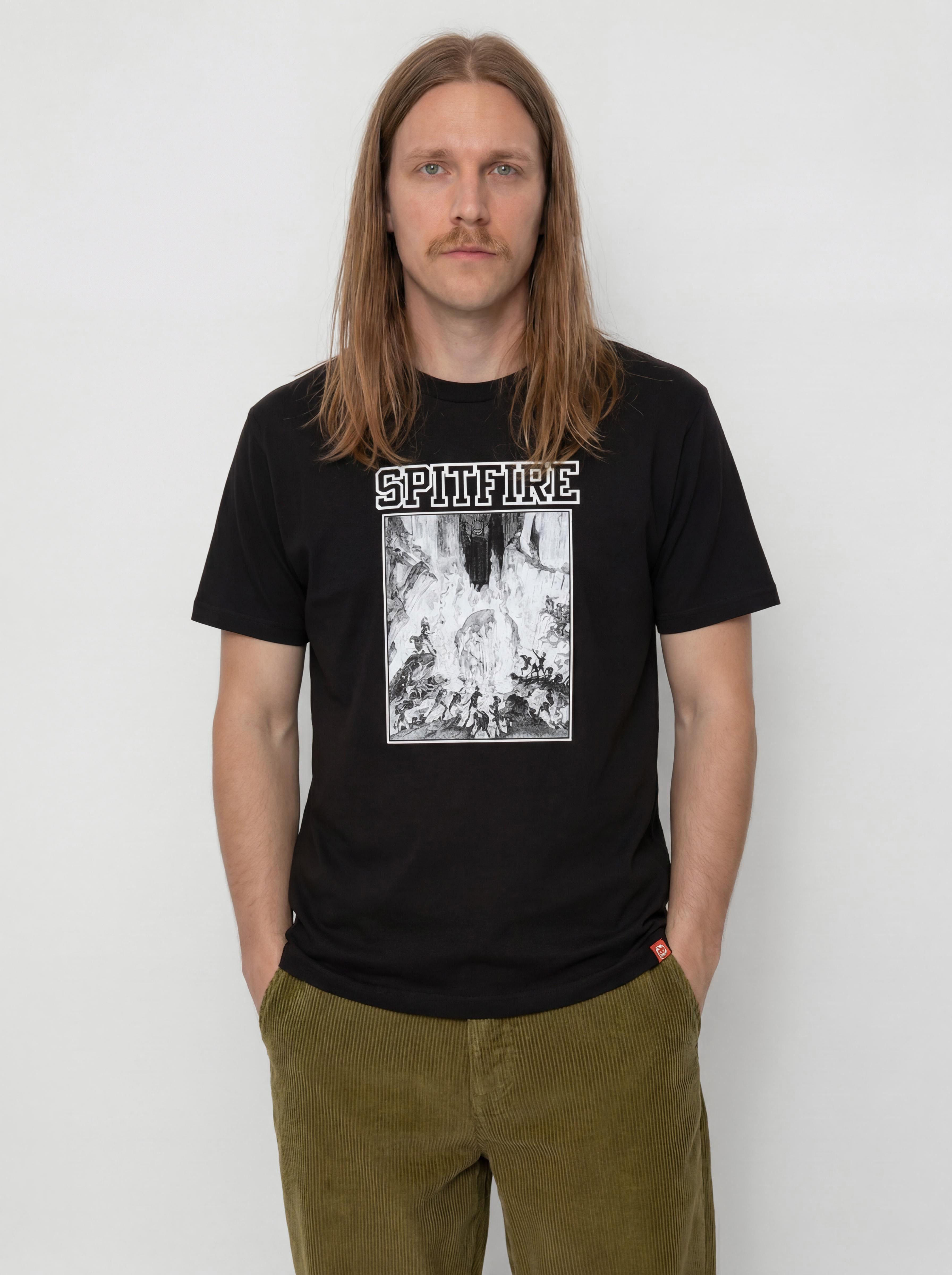 T-shirt Spitfire Inferno (black w/black&white prints)