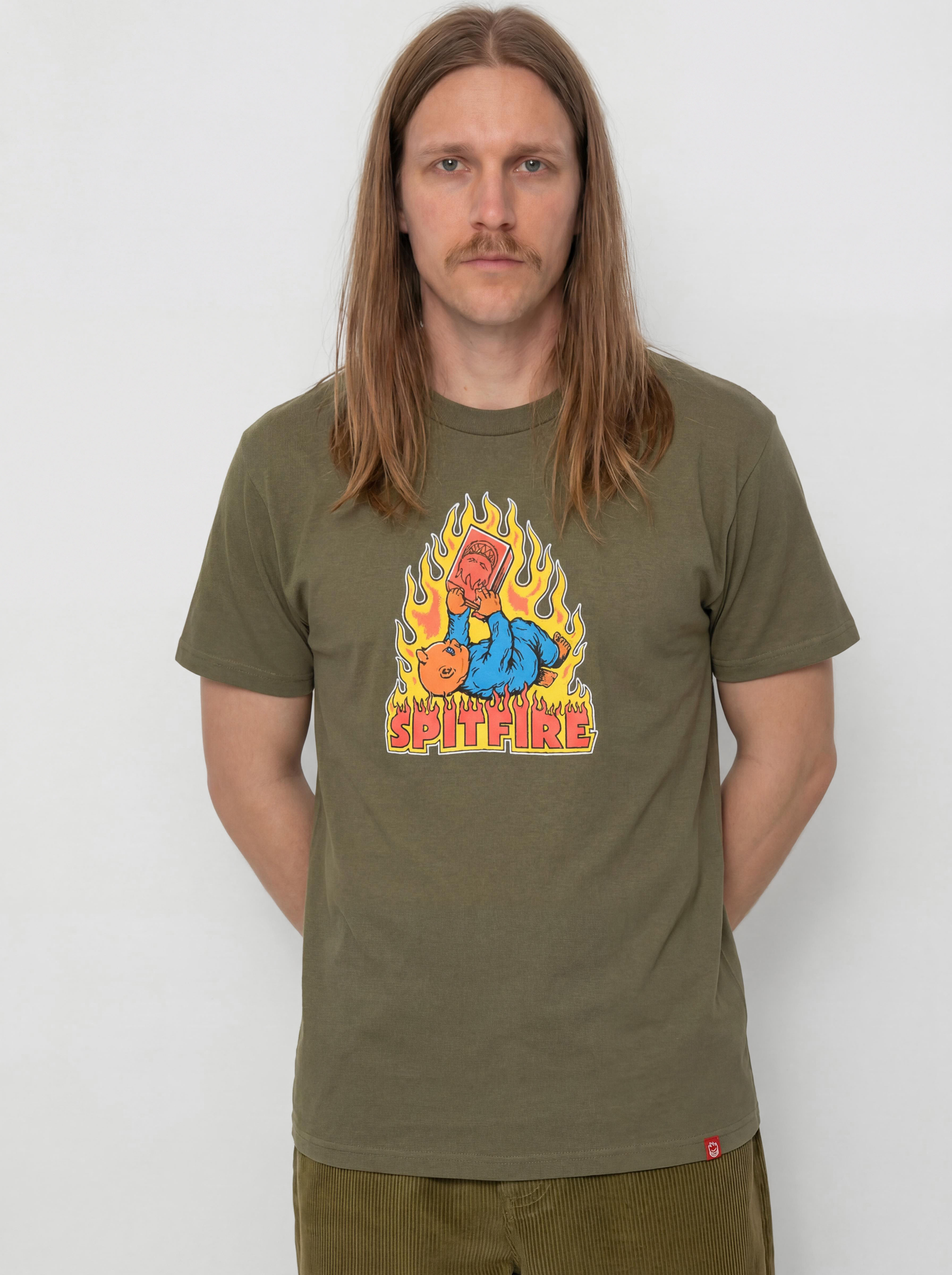 T-shirt Spitfire Demonseed (military green/multi color print)