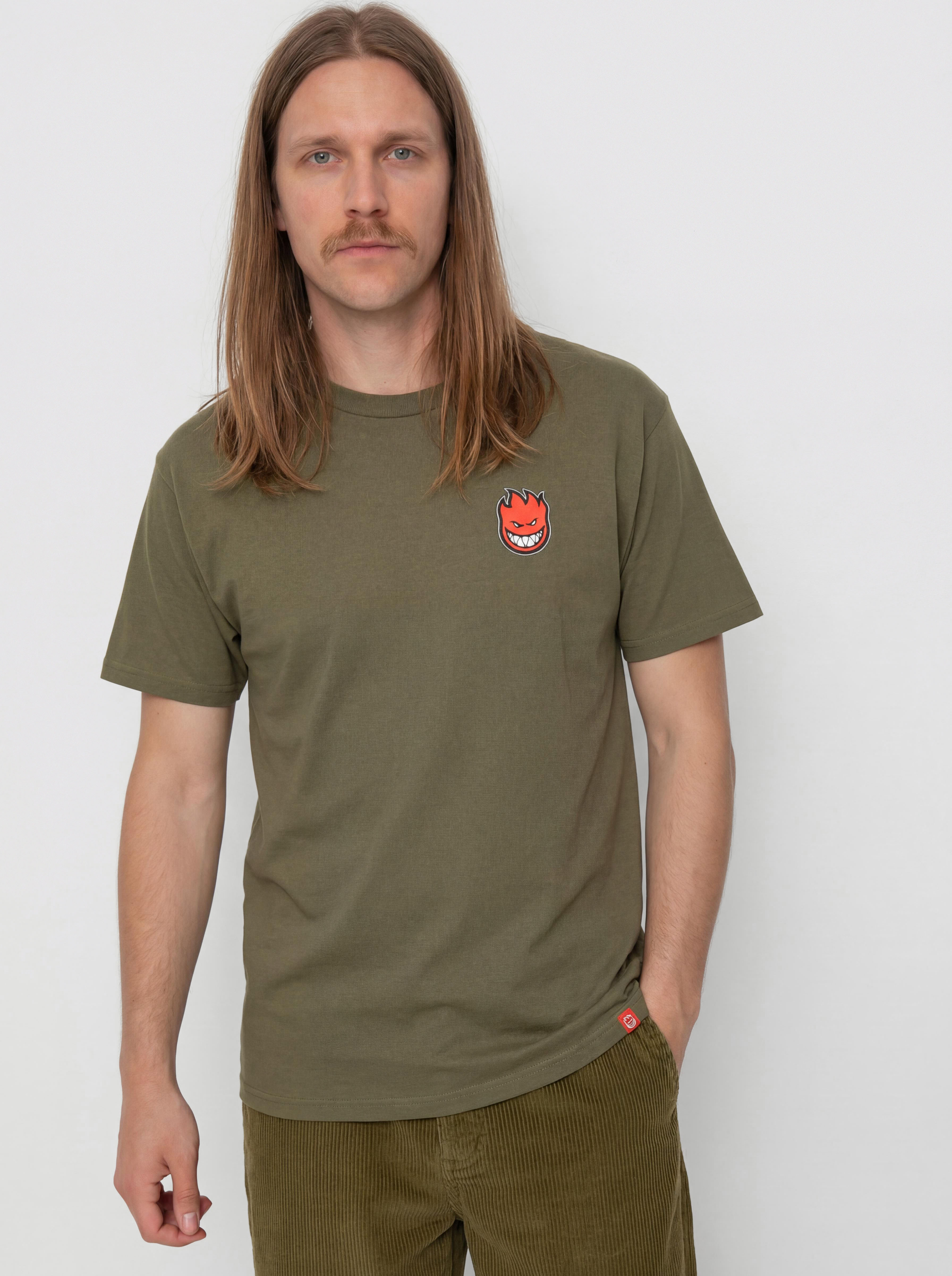 T-shirt Spitfire Lil Bighead Fill (military green w/red black&white print)