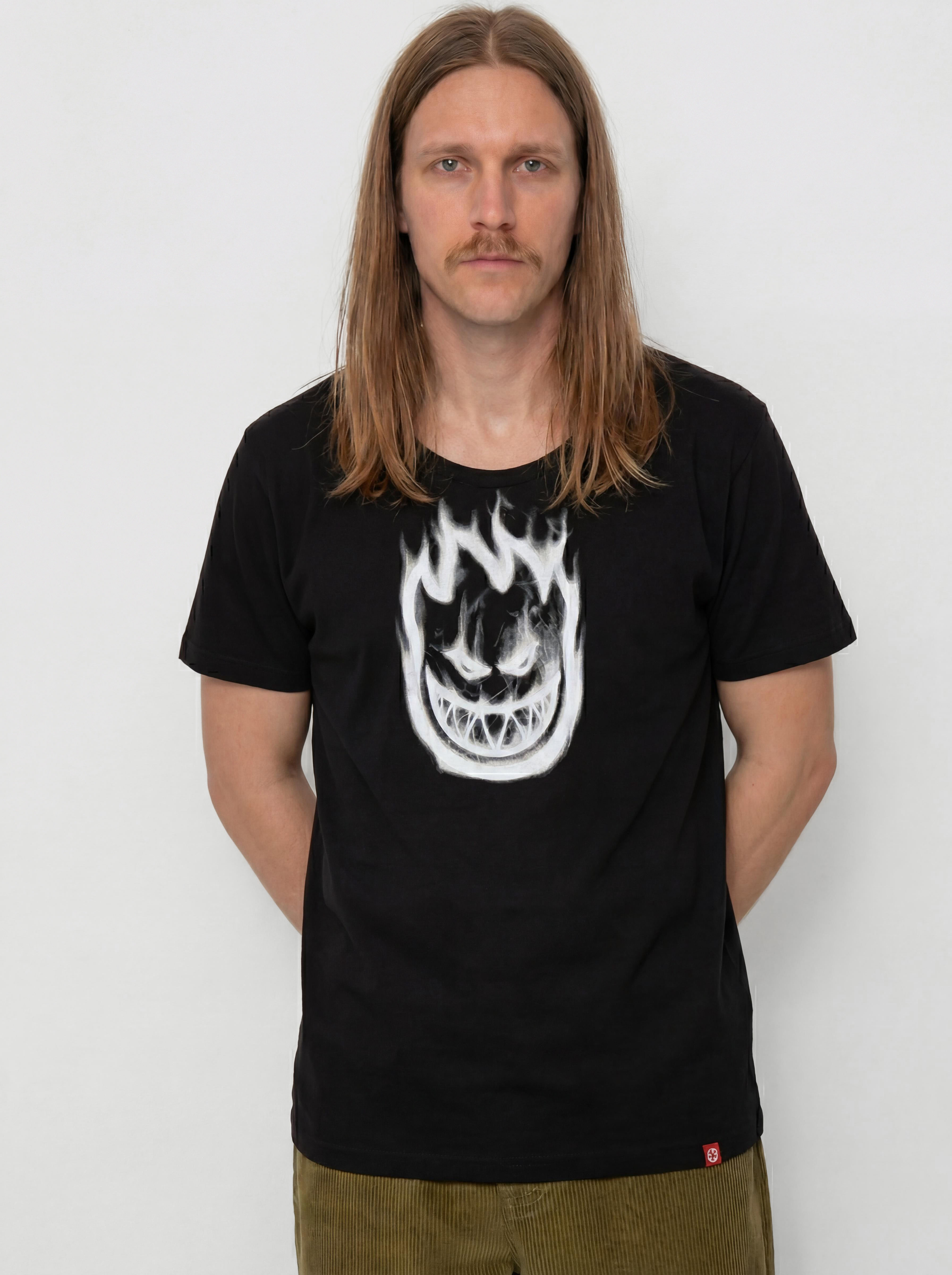 T-shirt Spitfire Bighead Smoke (black w/white print)