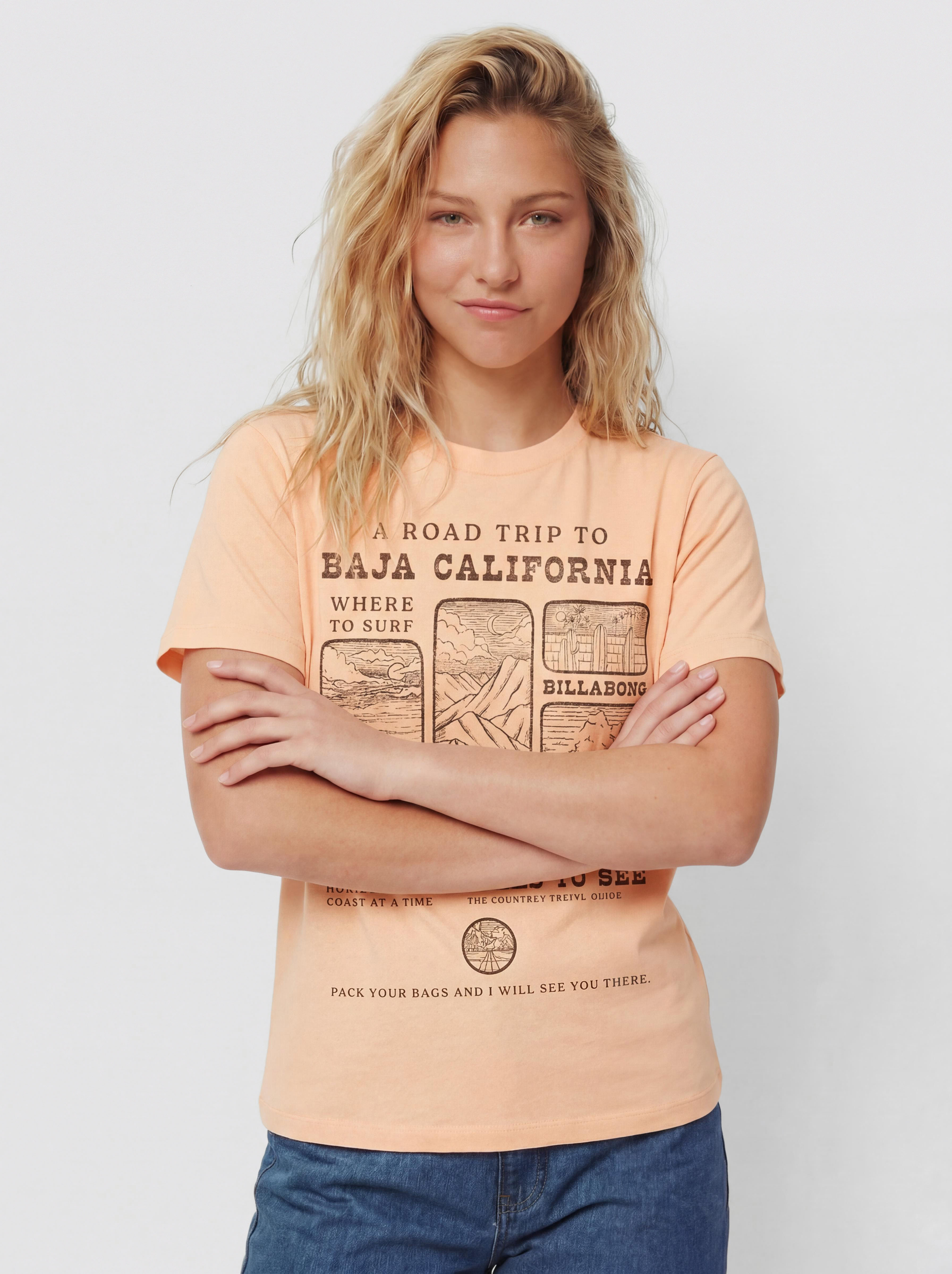 T-shirt Billabong Flying To The Moon Wmn (soft peach)