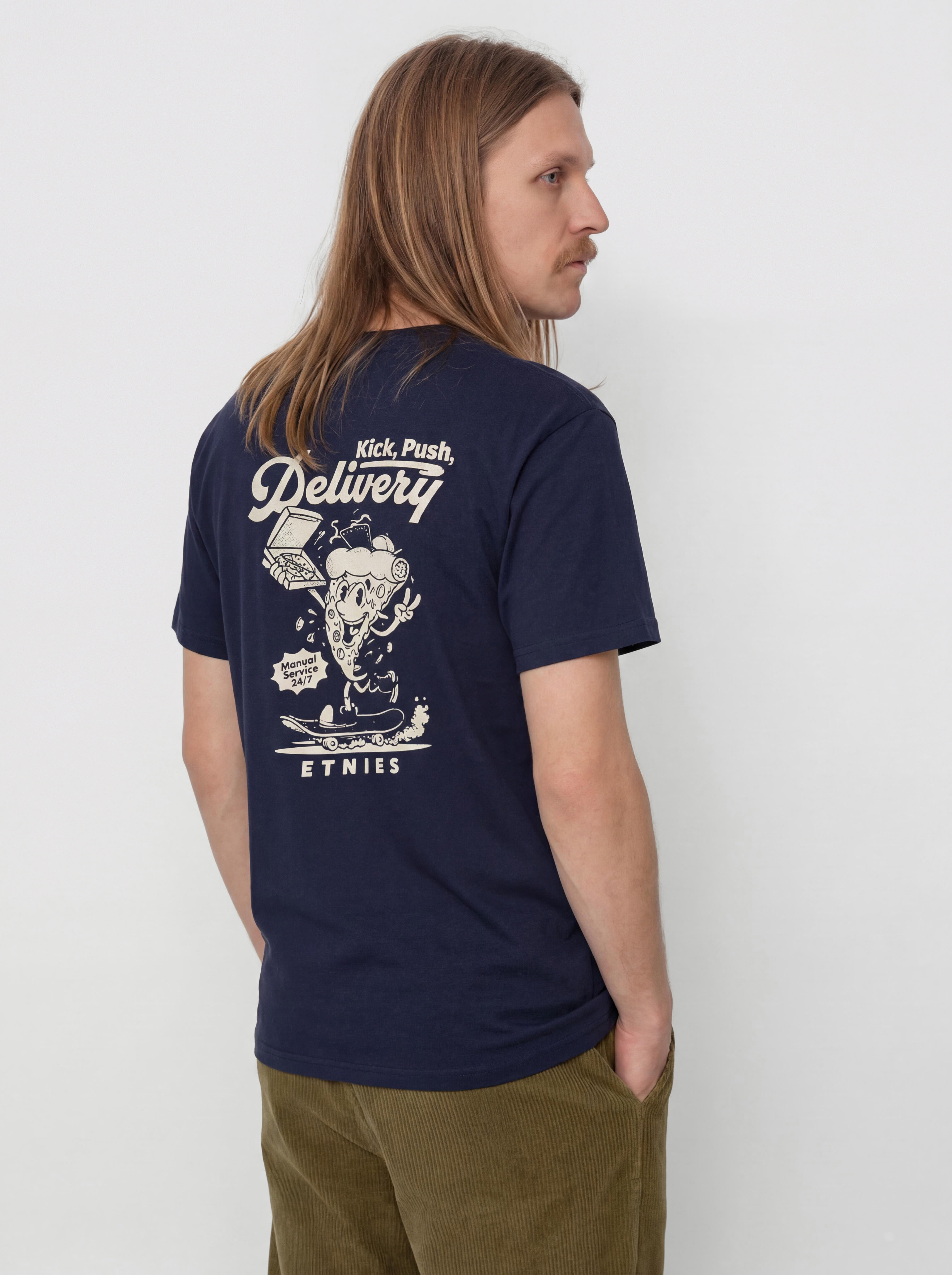 T-shirt Etnies Kick Push (navy/tan)