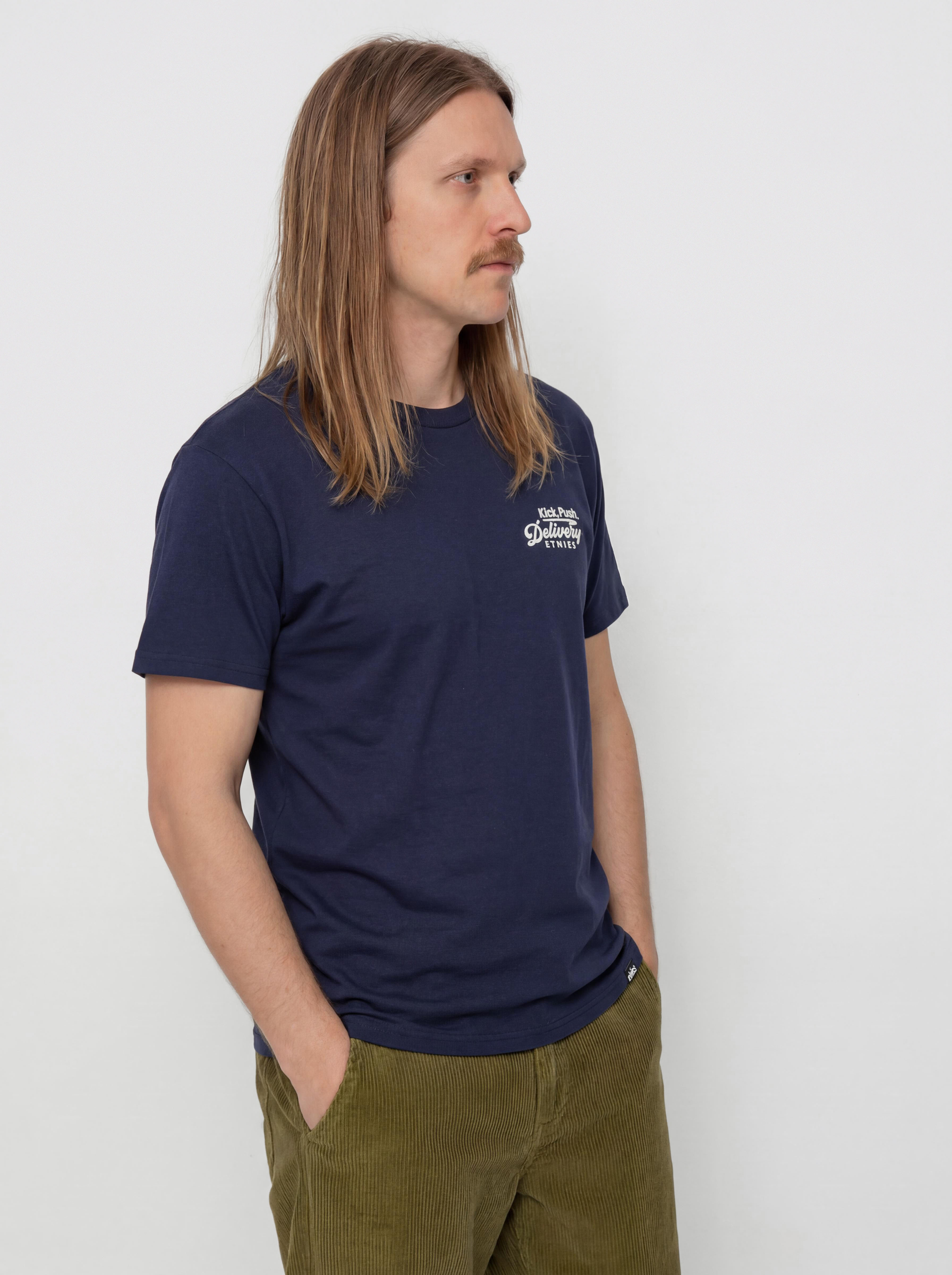 T-shirt Etnies Kick Push (navy/tan)