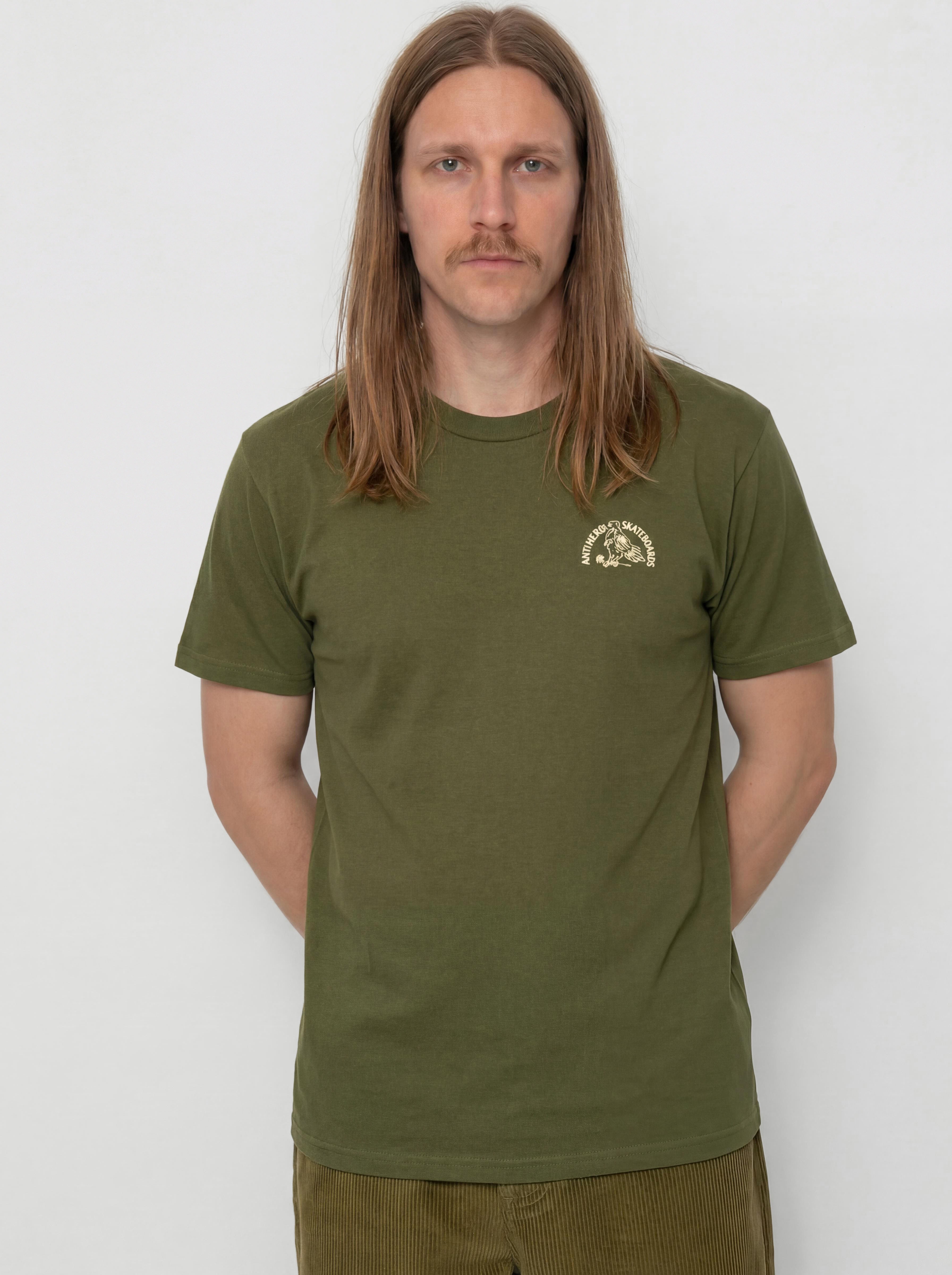 T-shirt Antihero Clubhouse (olive w/cream prints)