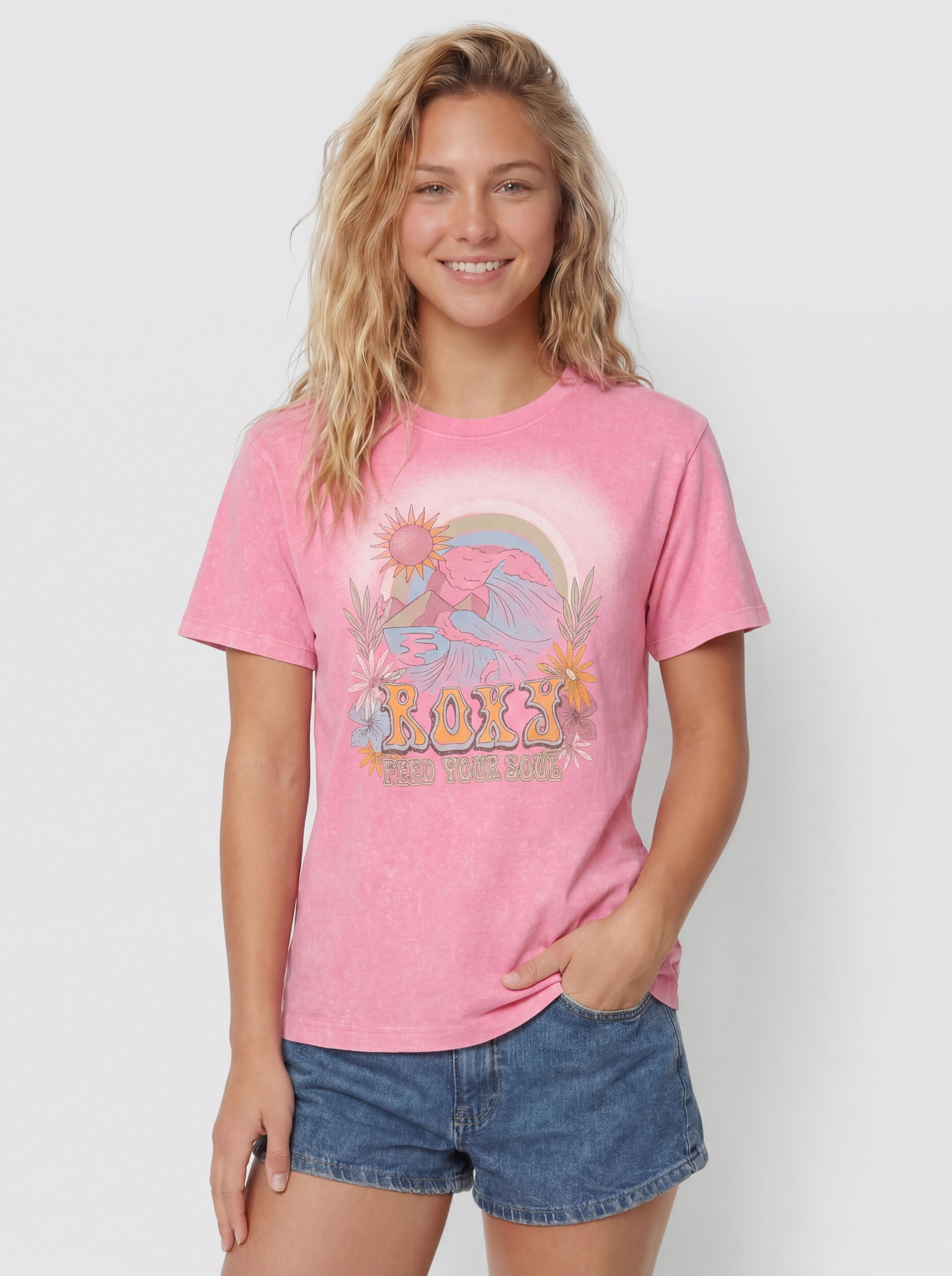 T-shirt Roxy Sunnyoversize Optic Wash Wmn