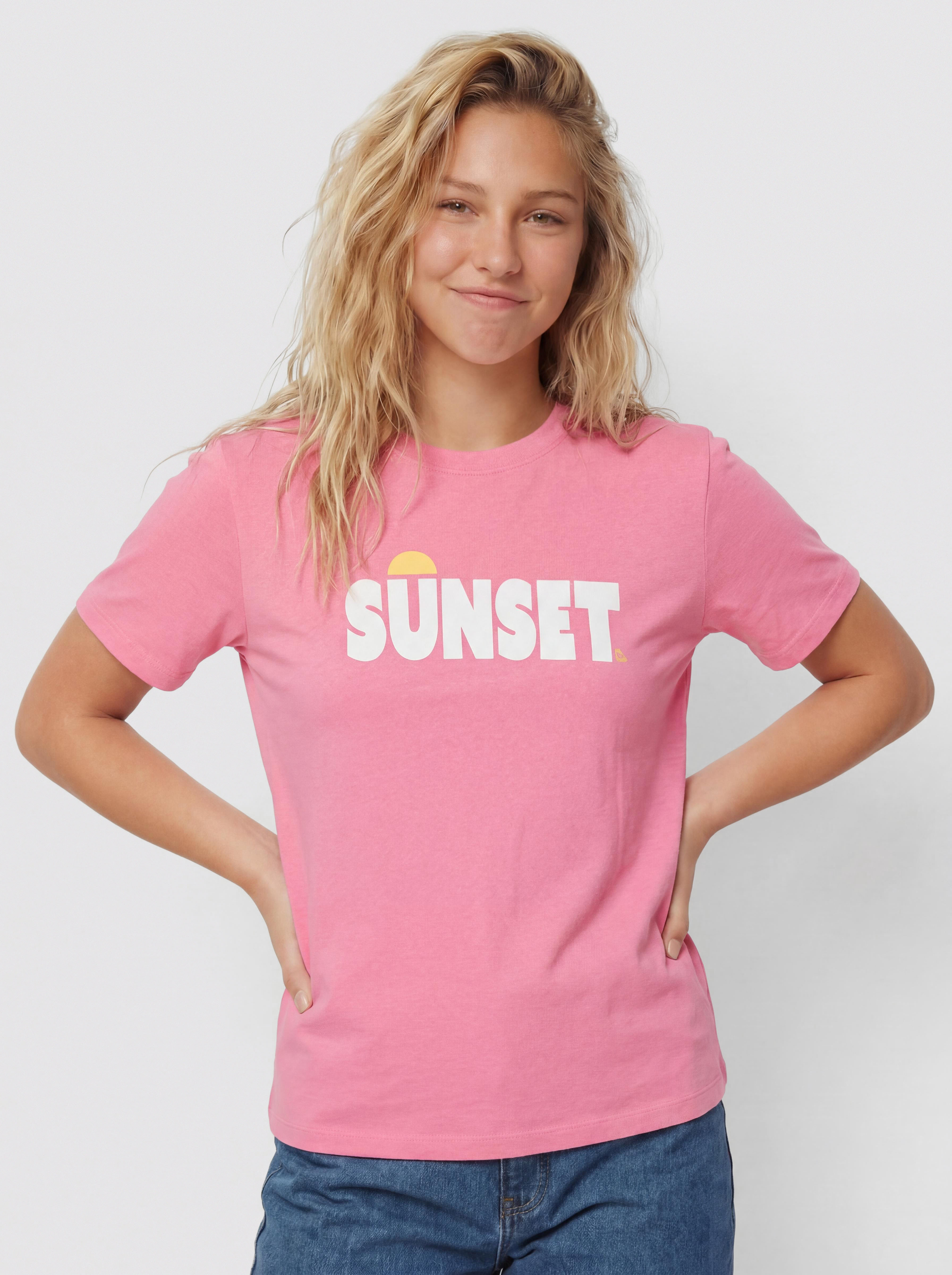 T-shirt Roxy Sunnyoversize Easy Wmn (pink cosmos)