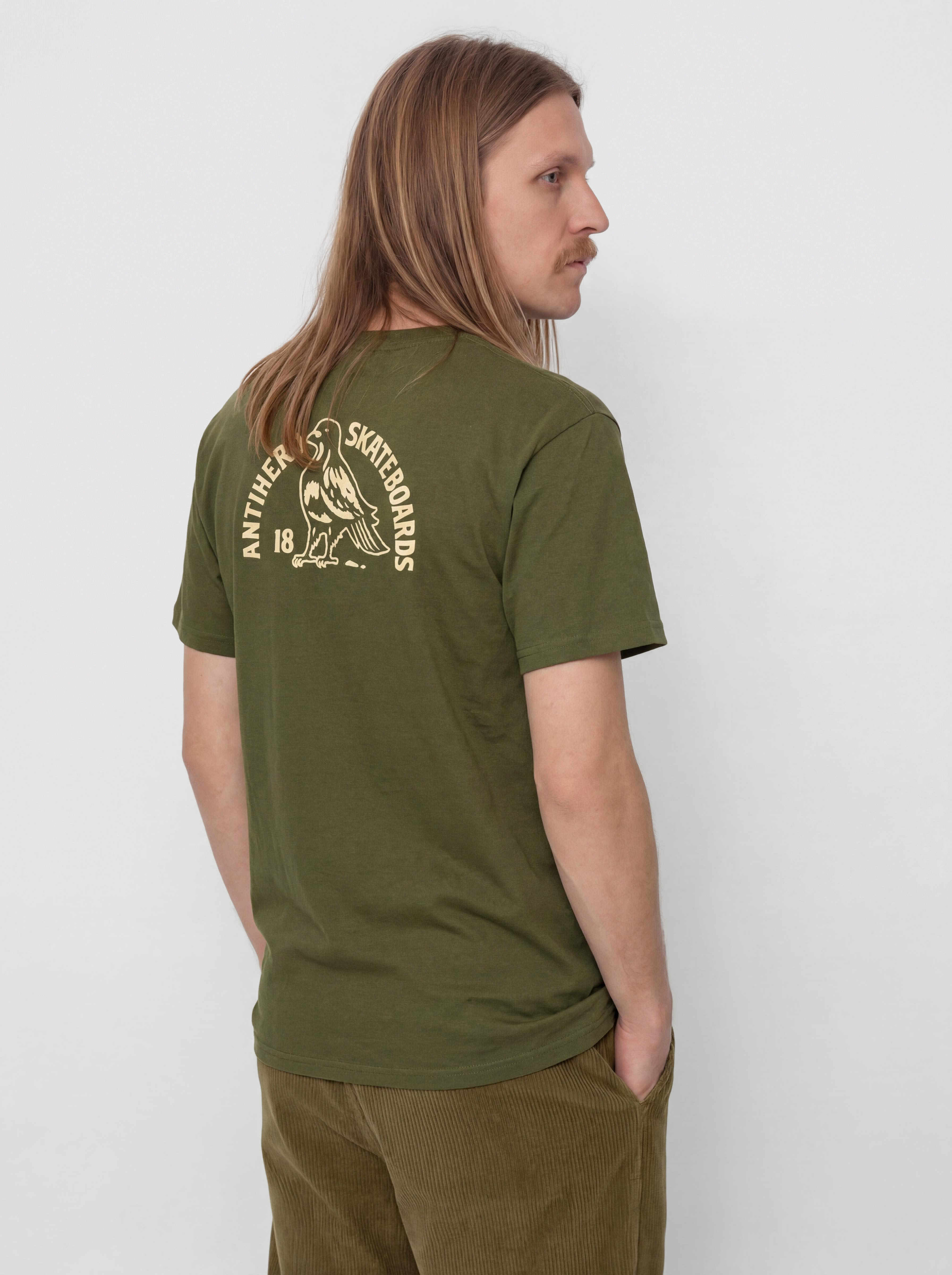 T-shirt Antihero Clubhouse (olive w/cream prints)