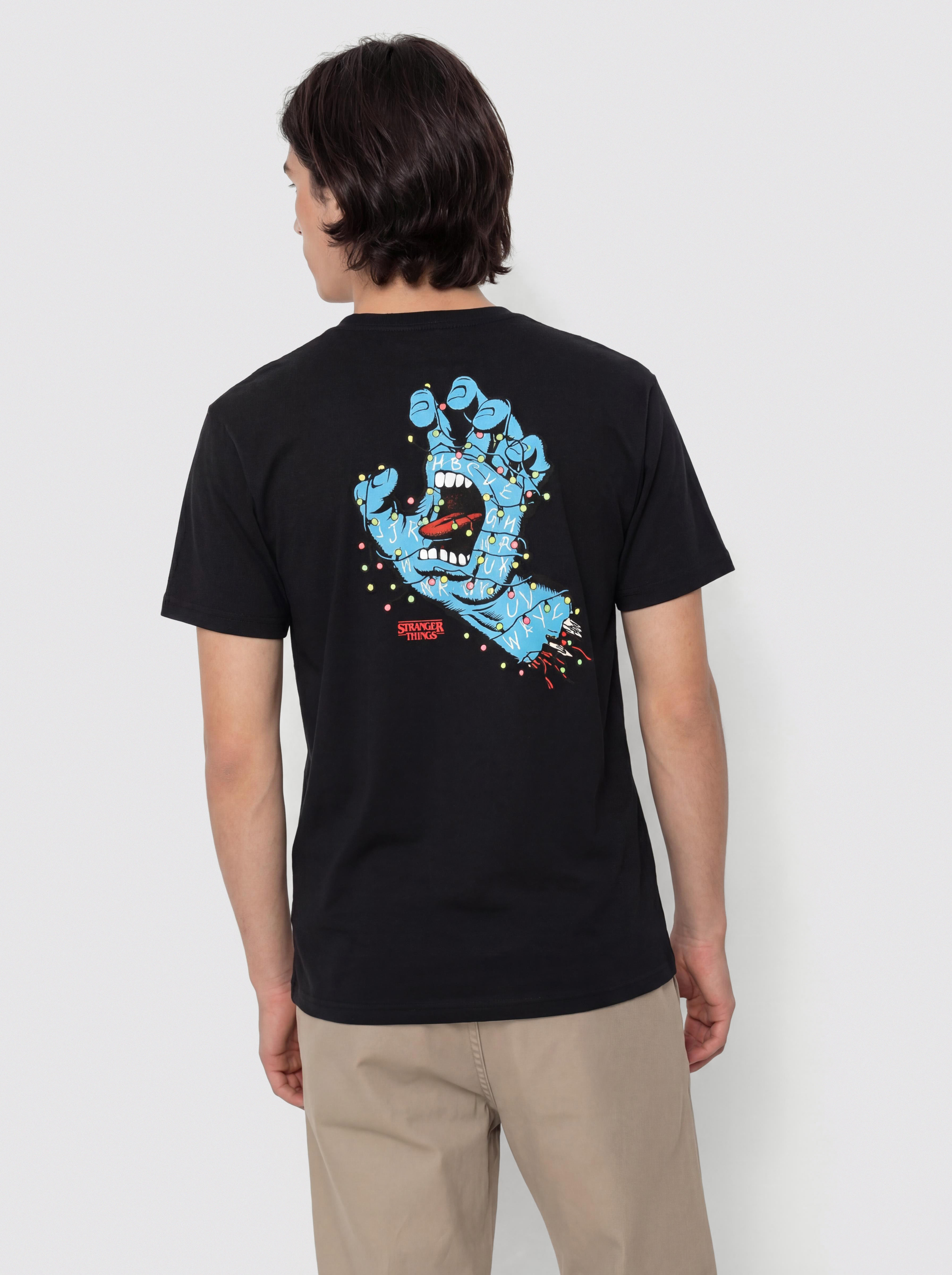 T-shirt Santa Cruz X Stranger Things Screaming Lights (black)