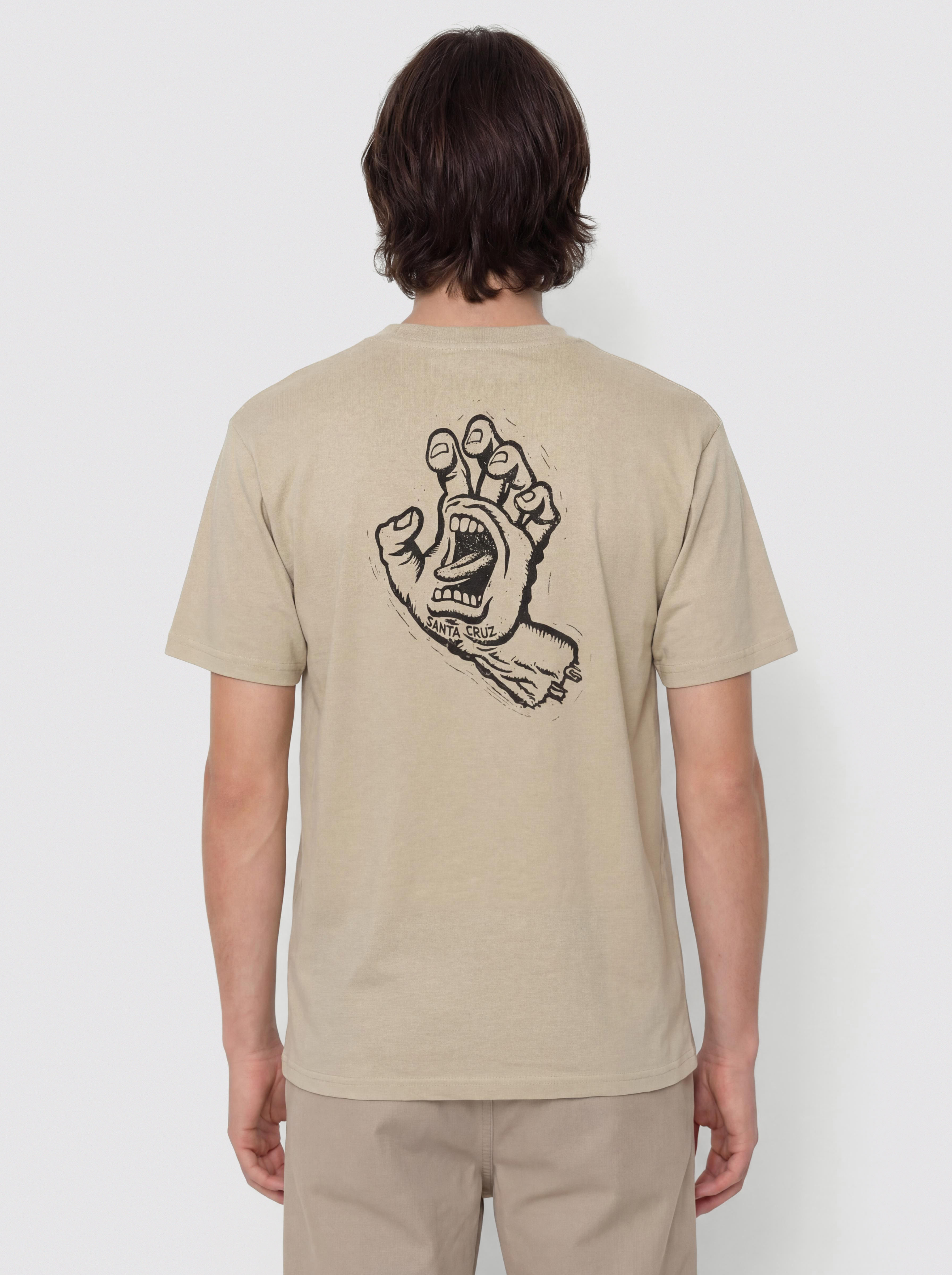 T-shirt Santa Cruz Stamped Screaming Hand (stone grey)