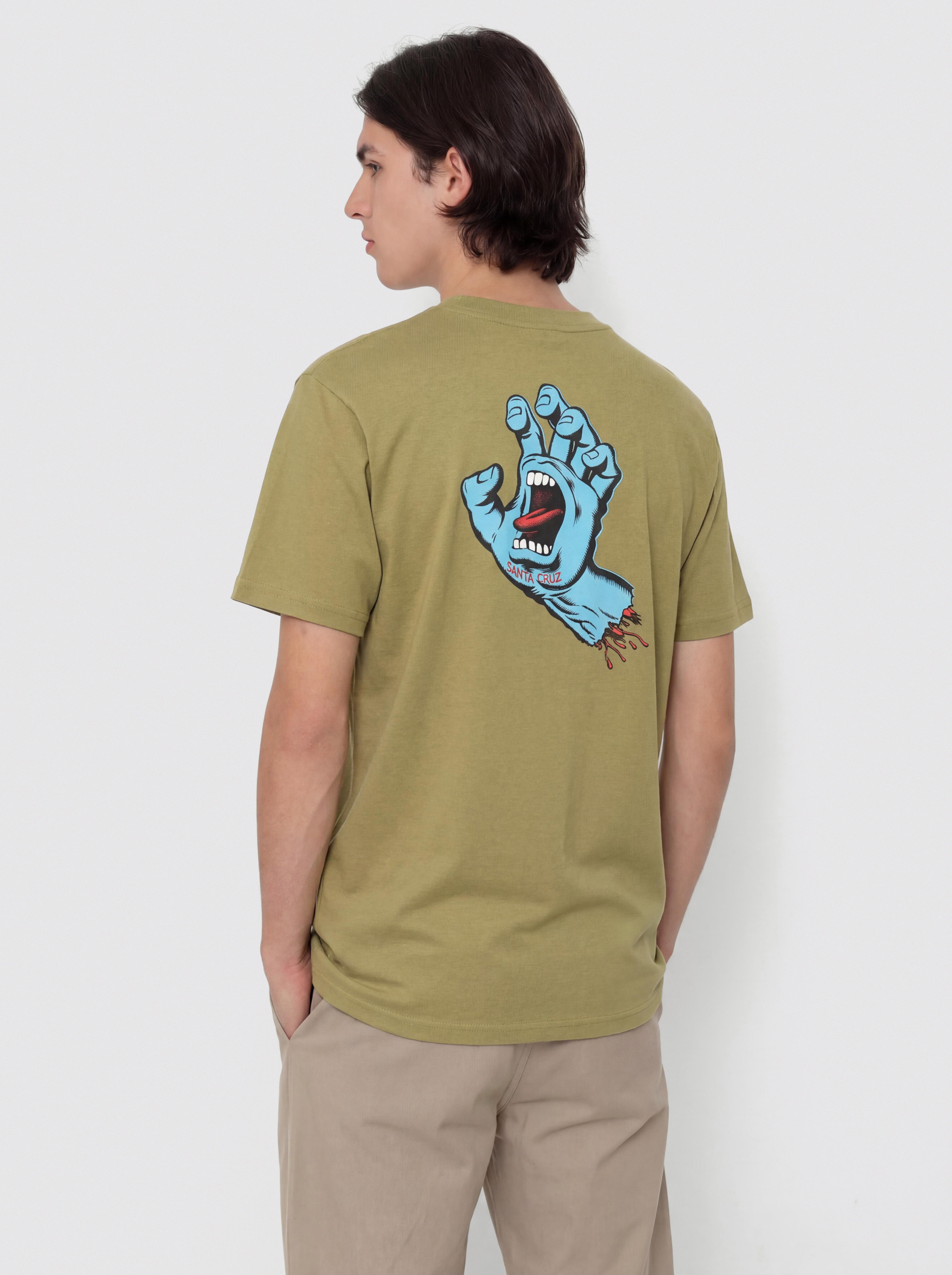T-shirt Santa Cruz Screaming Hand Chest (iguana)