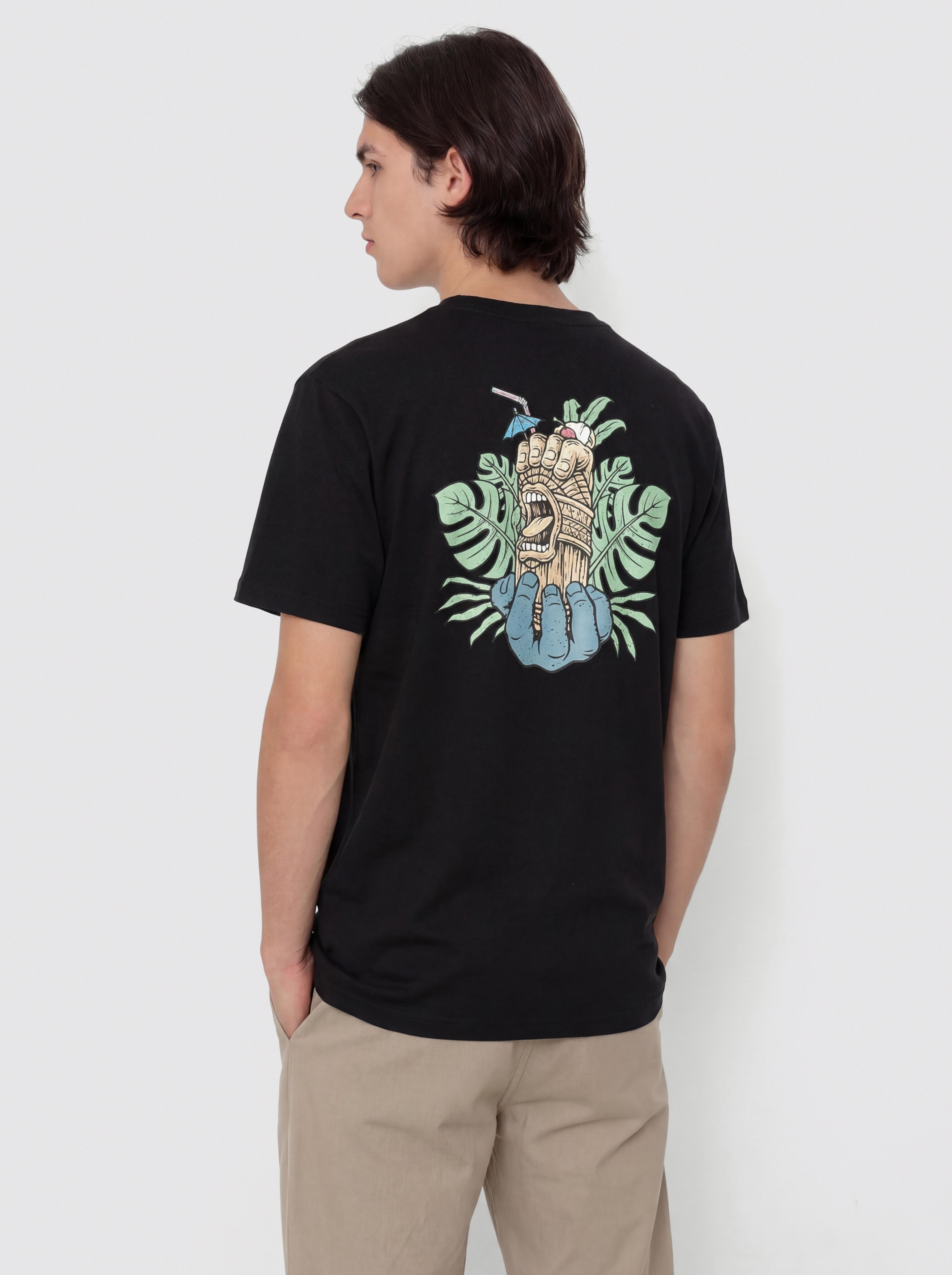 T-shirt Santa Cruz Tiki Hand Strip (black)