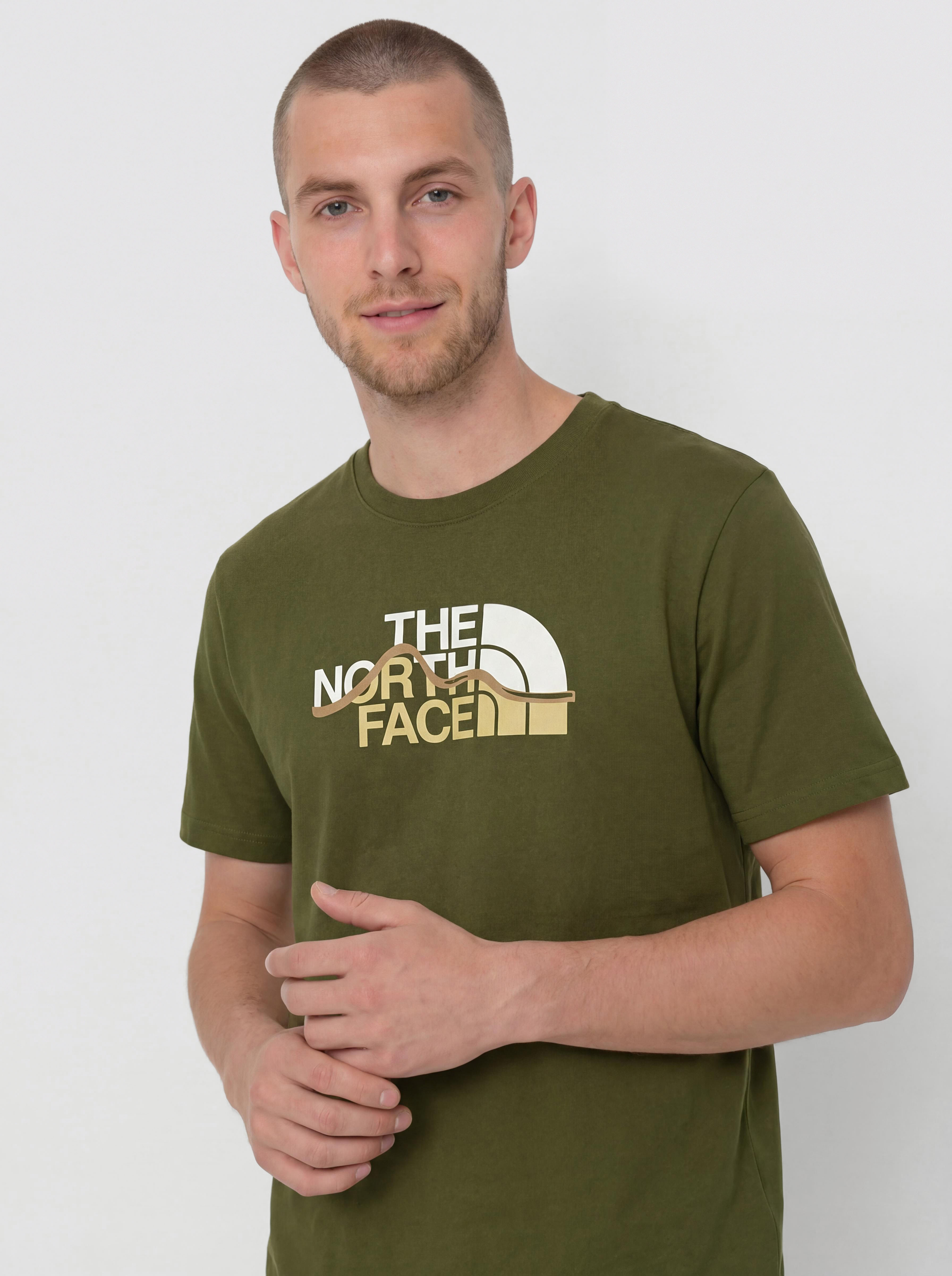 T-shirt The North Face Mountain Line (woodland green)