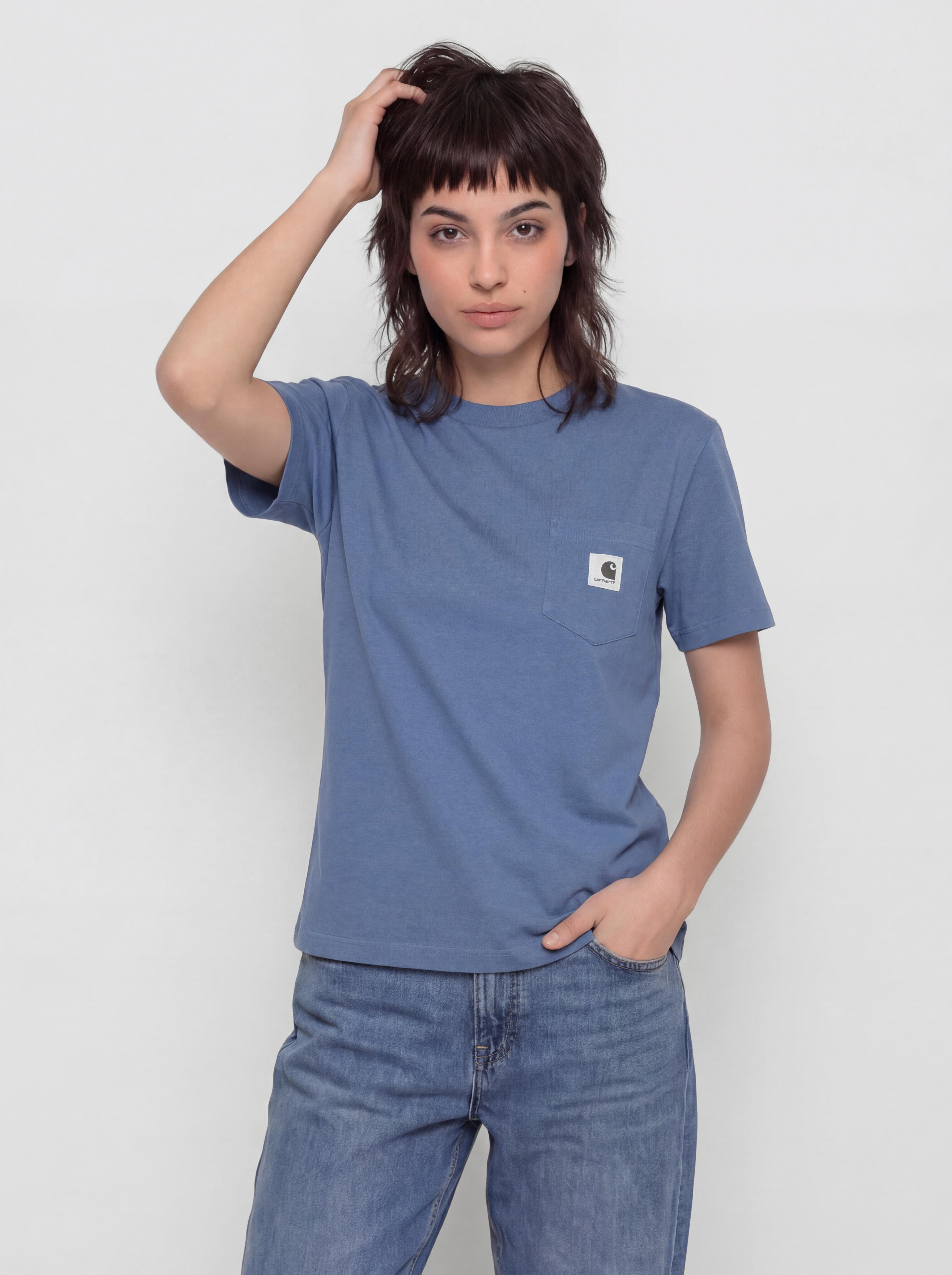 T-shirt Carhartt WIP Pocket Wmn (blue iris)