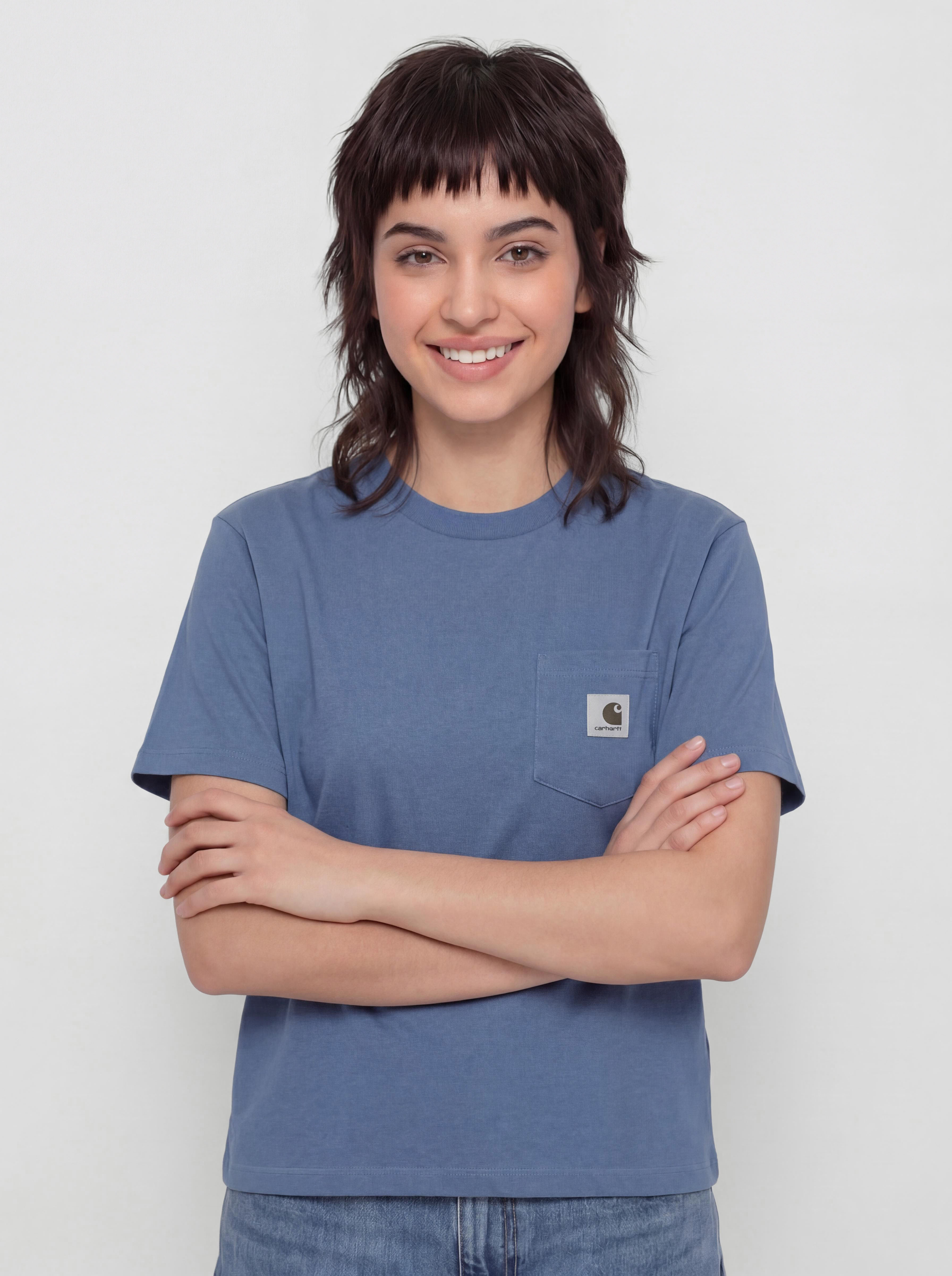 T-shirt Carhartt WIP Pocket Wmn (blue iris)