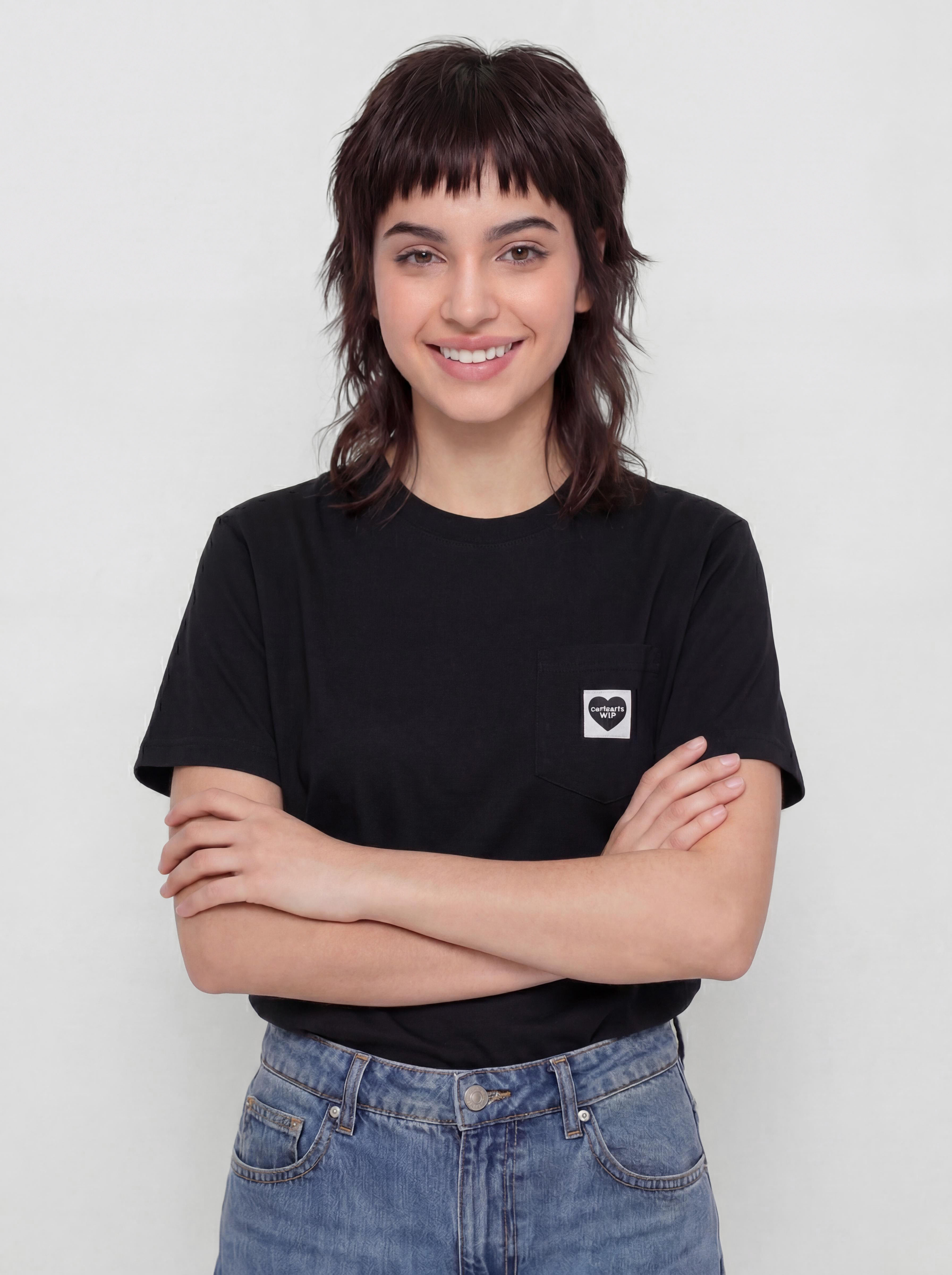 T-shirt Carhartt WIP Pocket Heart Wmn (black/black)