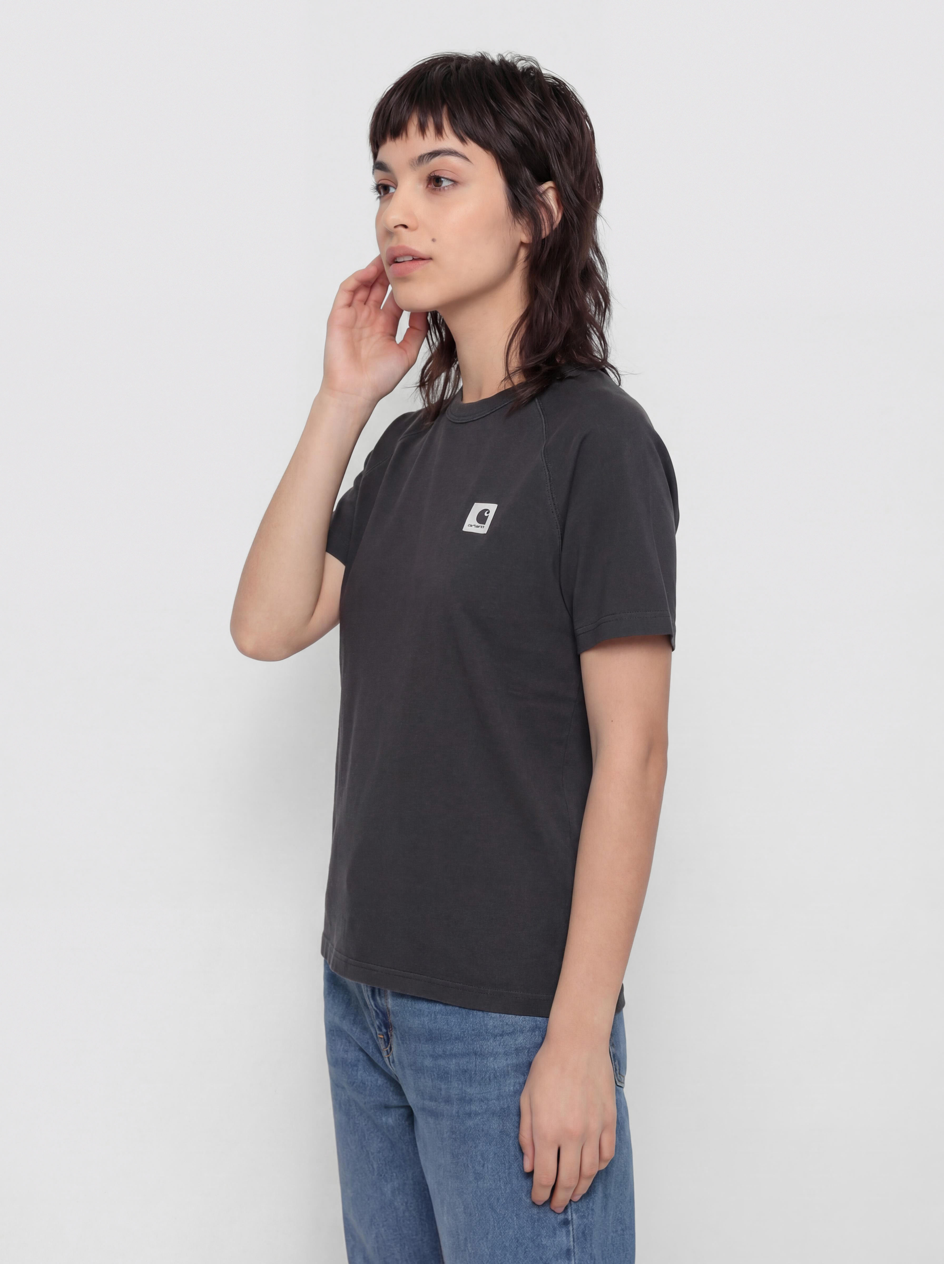 T-shirt Carhartt WIP Hudson Wmn (black/chalk wash)