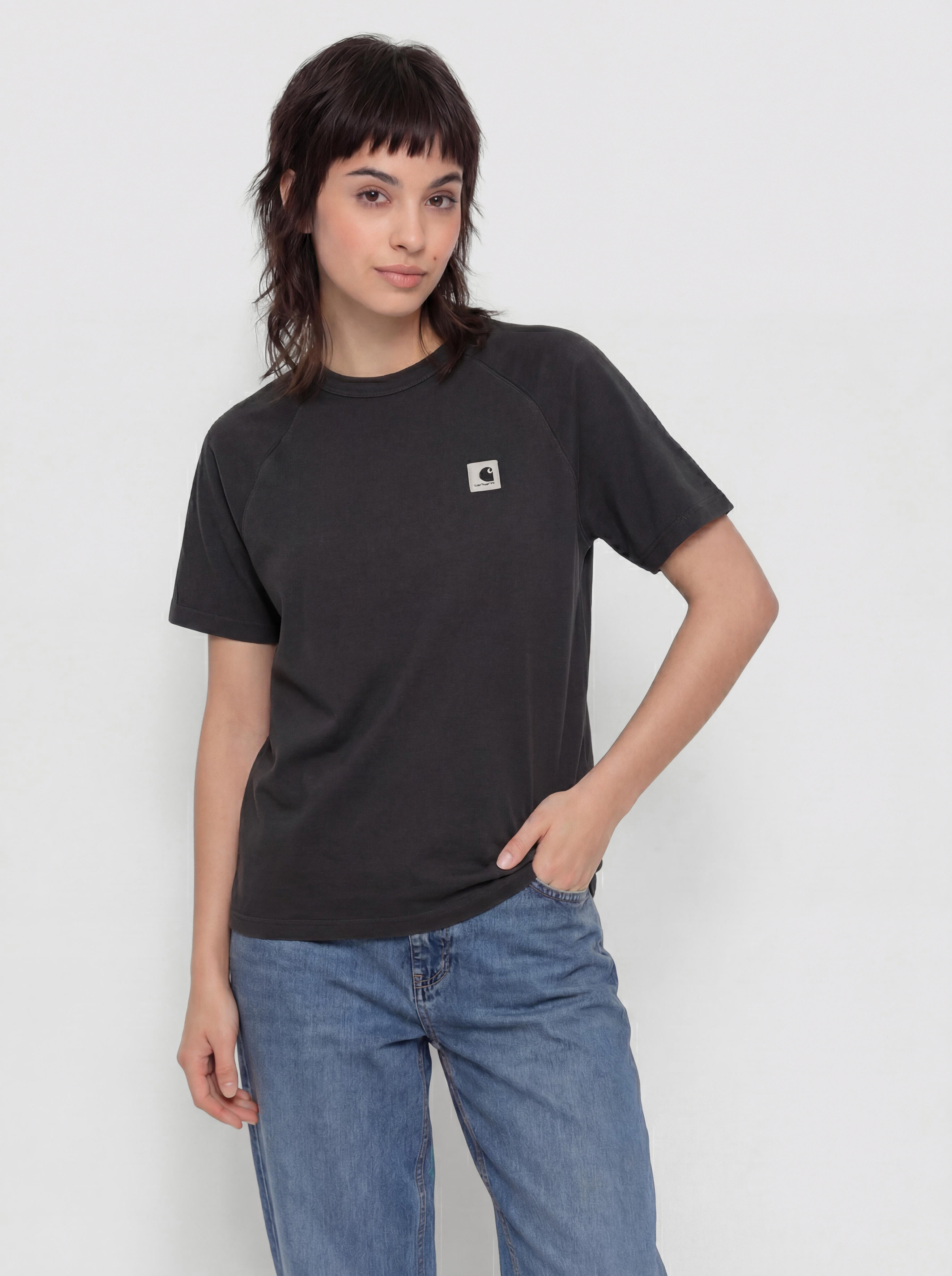 T-shirt Carhartt WIP Hudson Wmn (black/chalk wash)