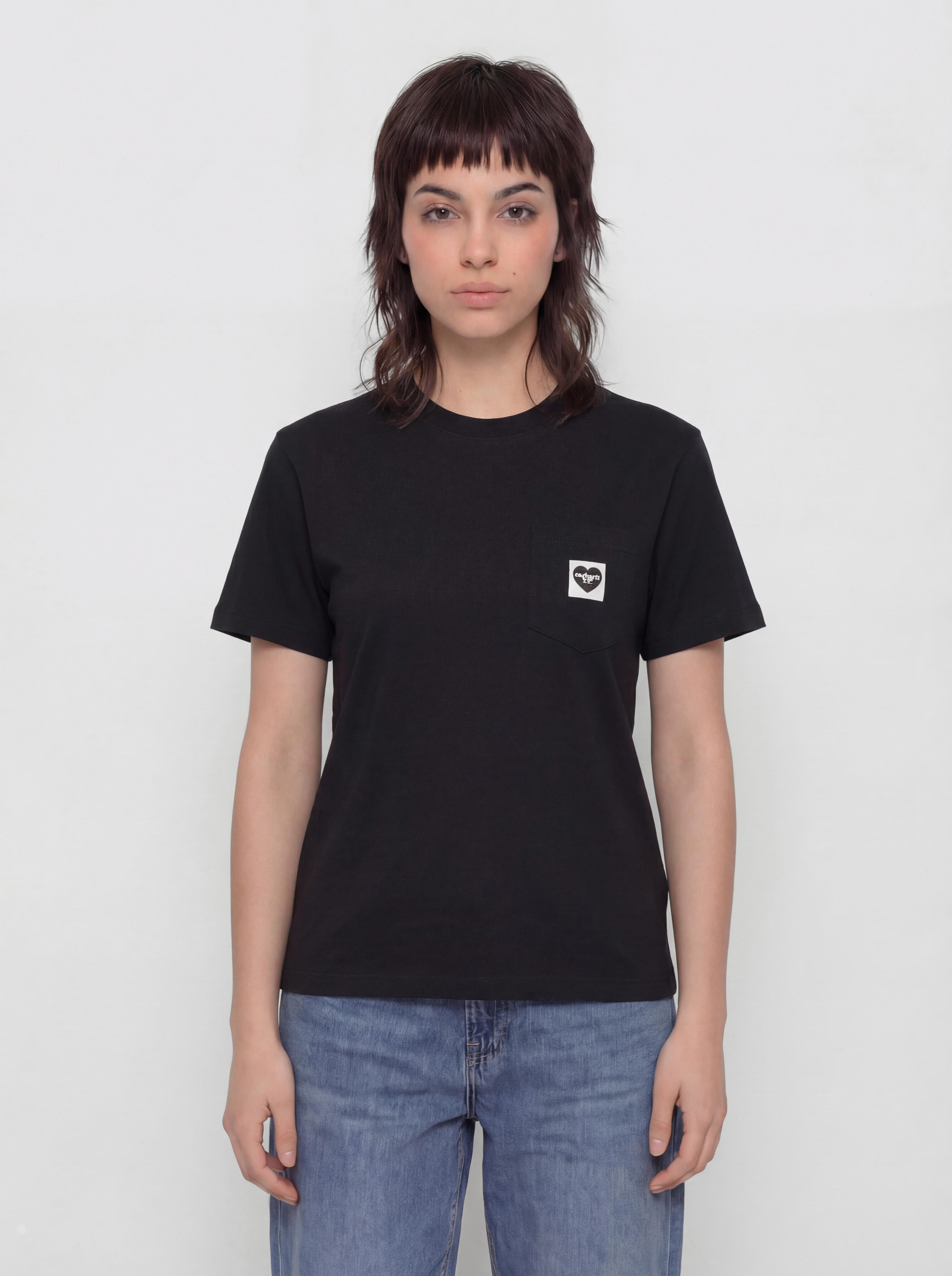 T-shirt Carhartt WIP Pocket Heart Wmn (black/black)