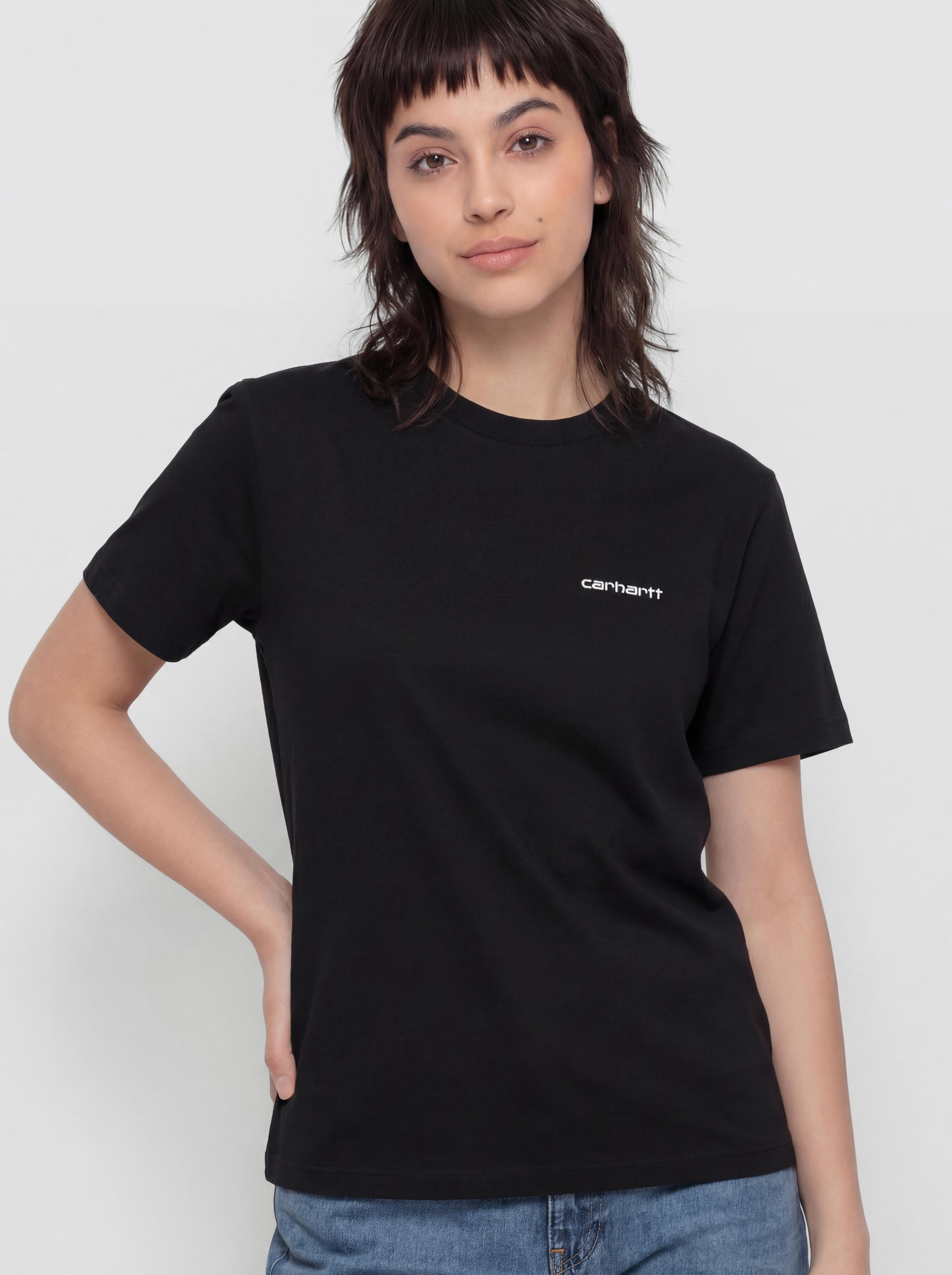 T-shirt Carhartt WIP Script Embroidery Wmn (black/white)