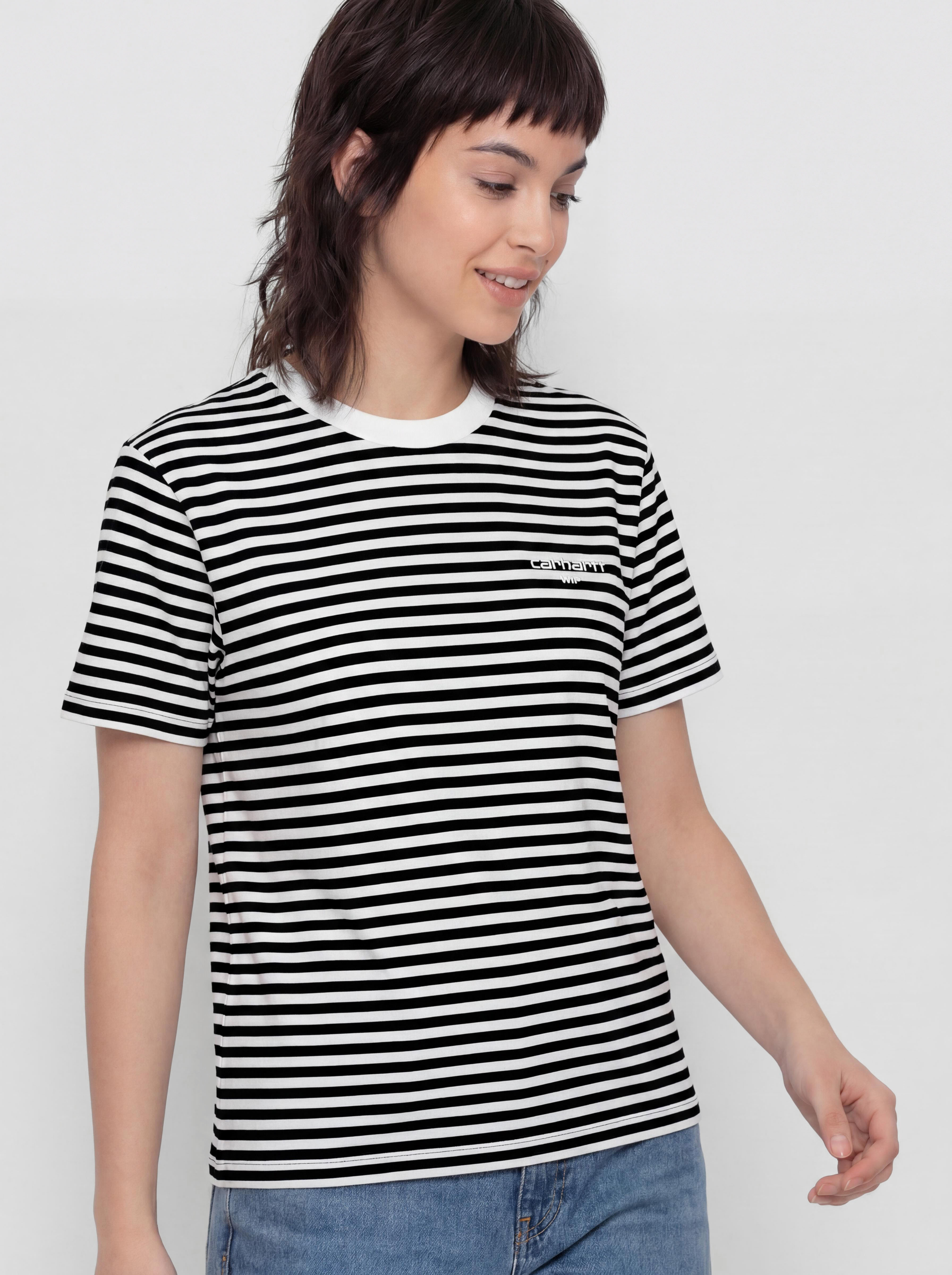 T-shirt Carhartt WIP Ezra Wmn (ezra stripe/black/wax)